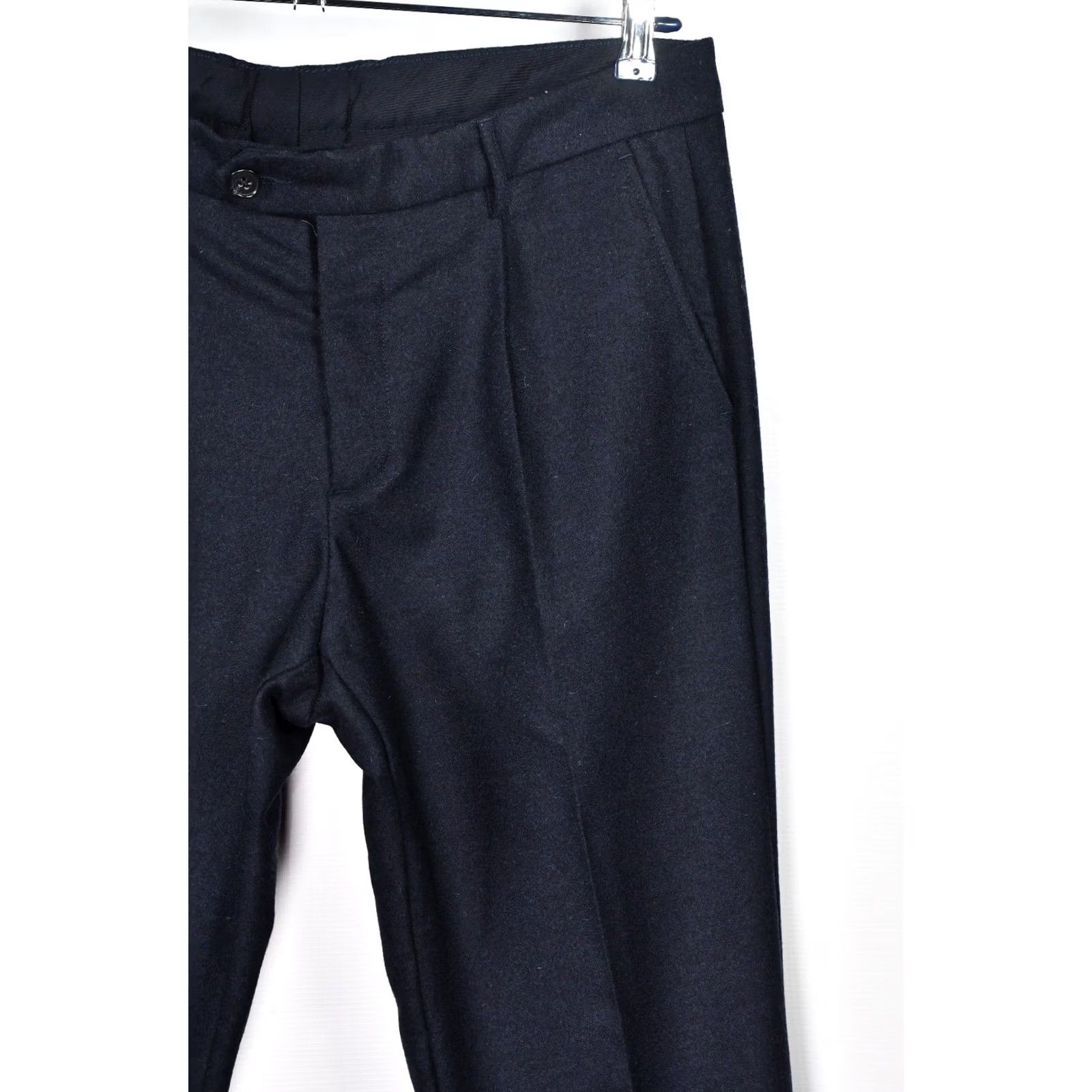 Hartford Hartford Altermative Clasics Teddy Wool Pants Men Regular 52 Blue Wool Flat Front Casual Formal Party 90s? Size US 36 / EU 52 - 7 Thumbnail