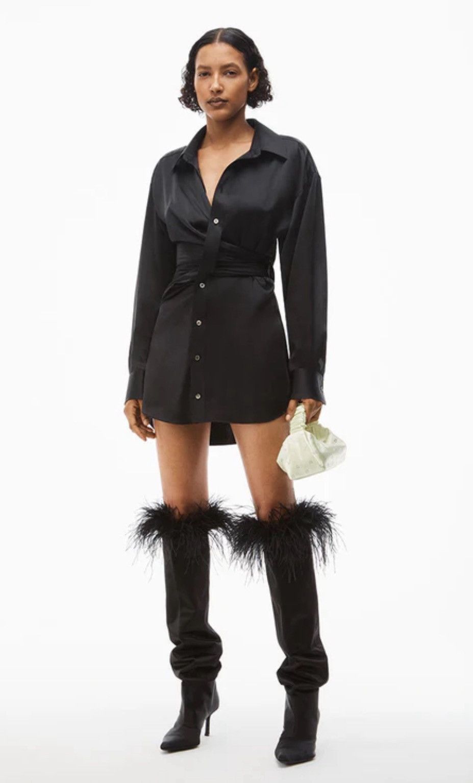 T by Alexander Wang Draped button up dress with placket details Size XS / US 0-2 / IT 36-38 - 1 Thumbnail