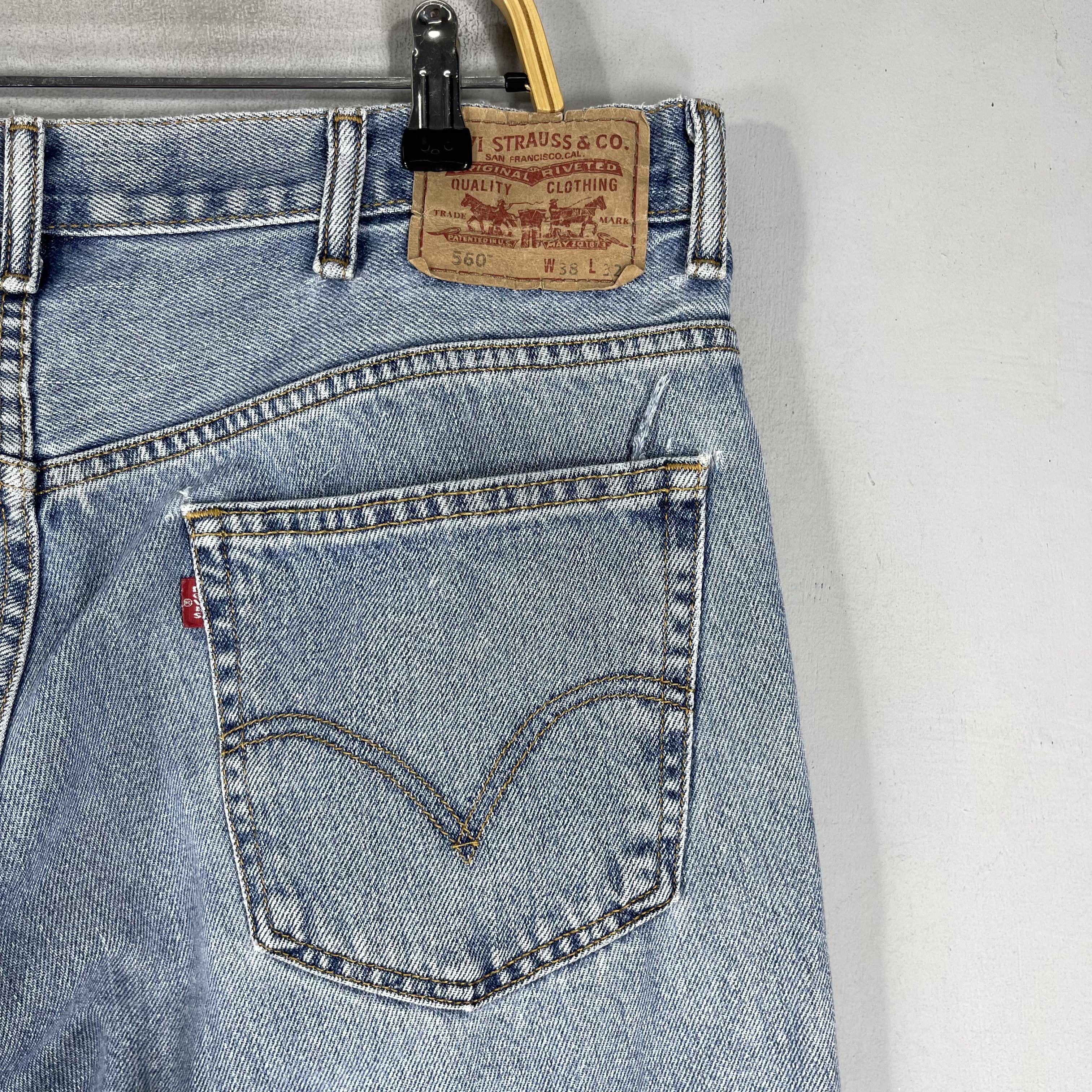 Levi's × Vintage W37 L32 Vintage Levis 560 Distressed Reconstruct Jeans Size US 38 / EU 54 - 10 Thumbnail