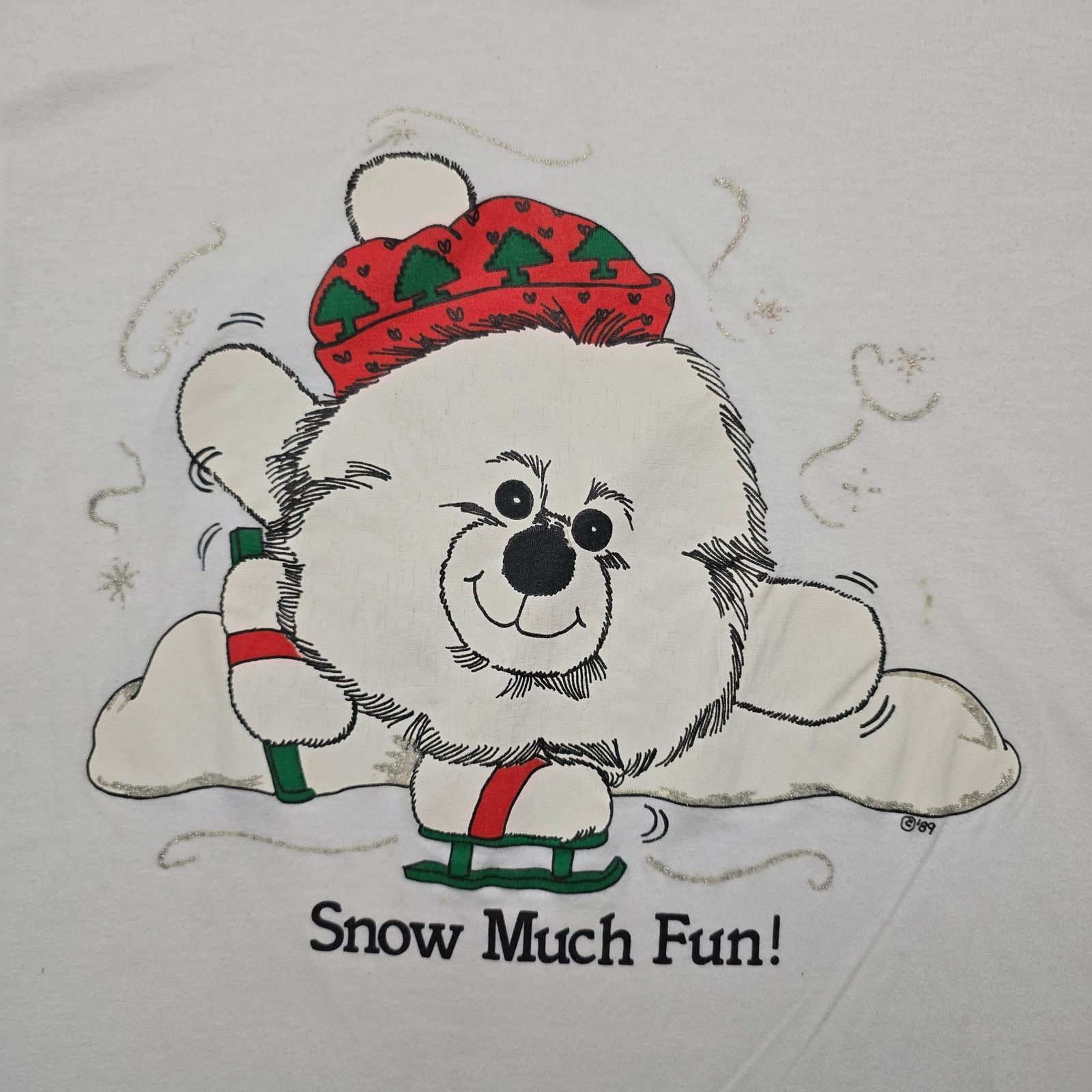 Vintage Vintage Sleeper Shirt OS Snow Much fun Polar Bear White Tee Size US M / EU 48-50 / 2 - 2 Thumbnail