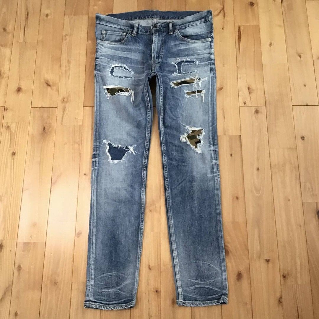 Bape BAPE Damaged denim pants 1st camo a bathing ape ★size M Size US 32 / EU 48 - 2 Thumbnail