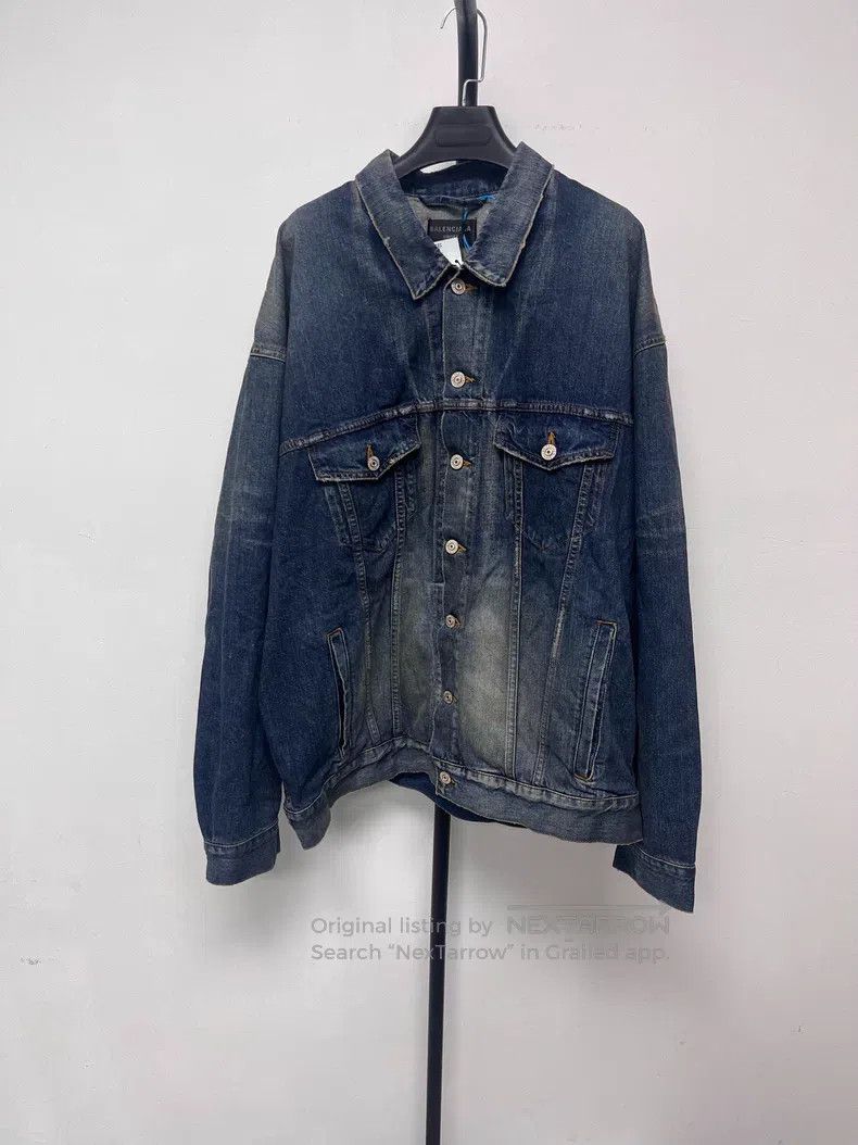 Balenciaga Balenciaga Lapel Washed Single-Breasted Loose Long Sleeve Size S / US 4 / IT 40 - 2 Thumbnail