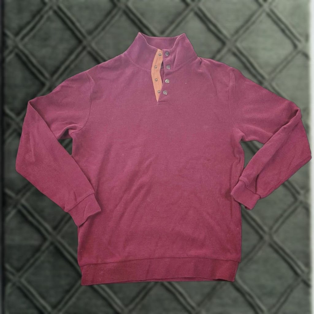Jim Thompson VINTAGE Norm Thompson Shirt Mens M Red Henley Long Sleeve Buttoned Grandpa Size US M / EU 48-50 / 2 - 1 Thumbnail