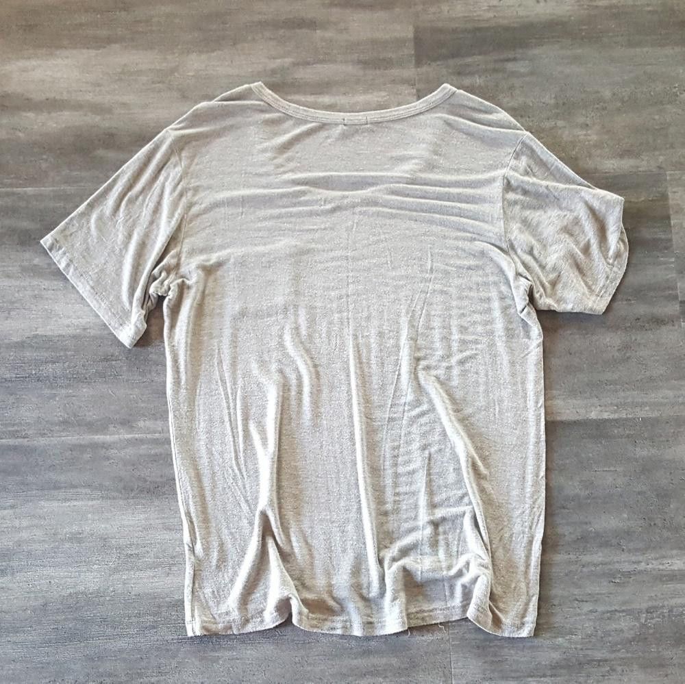 Designer Grey Pocket Detailed Melville Basic Short Sleeve Size ONE SIZE - 2 Thumbnail