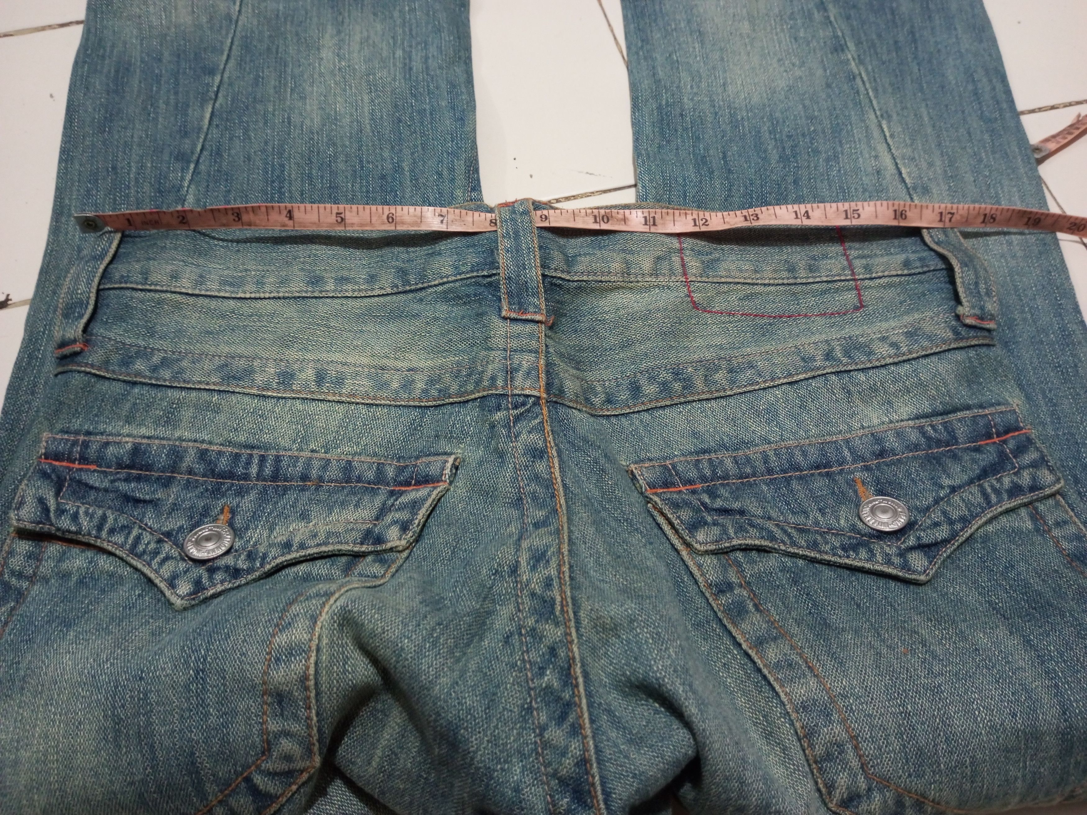 Japanese Brand 🔥SICK FLARE🔥 Dominate Mud Max Punk Rusty Low Rise Size US 35 - 3 Thumbnail