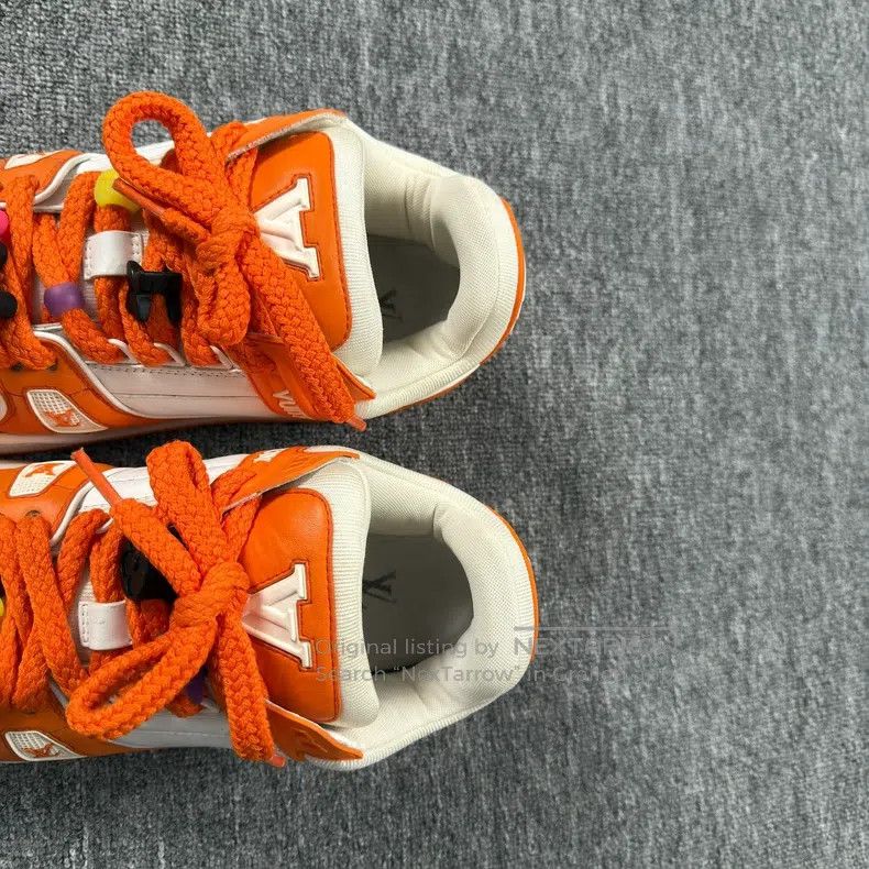 Louis Vuitton Louis Vuitton White Orange Small Fat Ding Casual Shoes Size US 10 / EU 43 - 6 Thumbnail