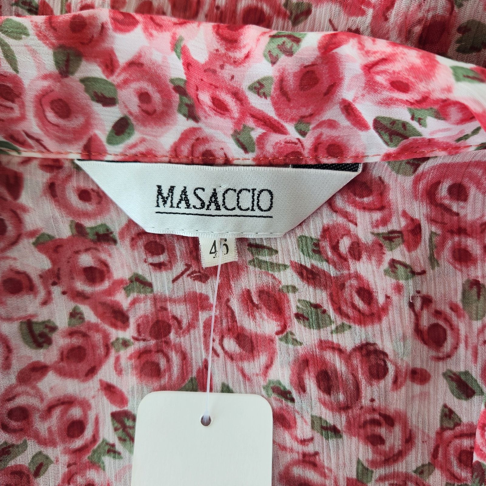 Vintage Vintage 80s Rose Print Sheer Button Down Blouse EU 42 L Size L / US 10 / IT 46 - 11 Thumbnail
