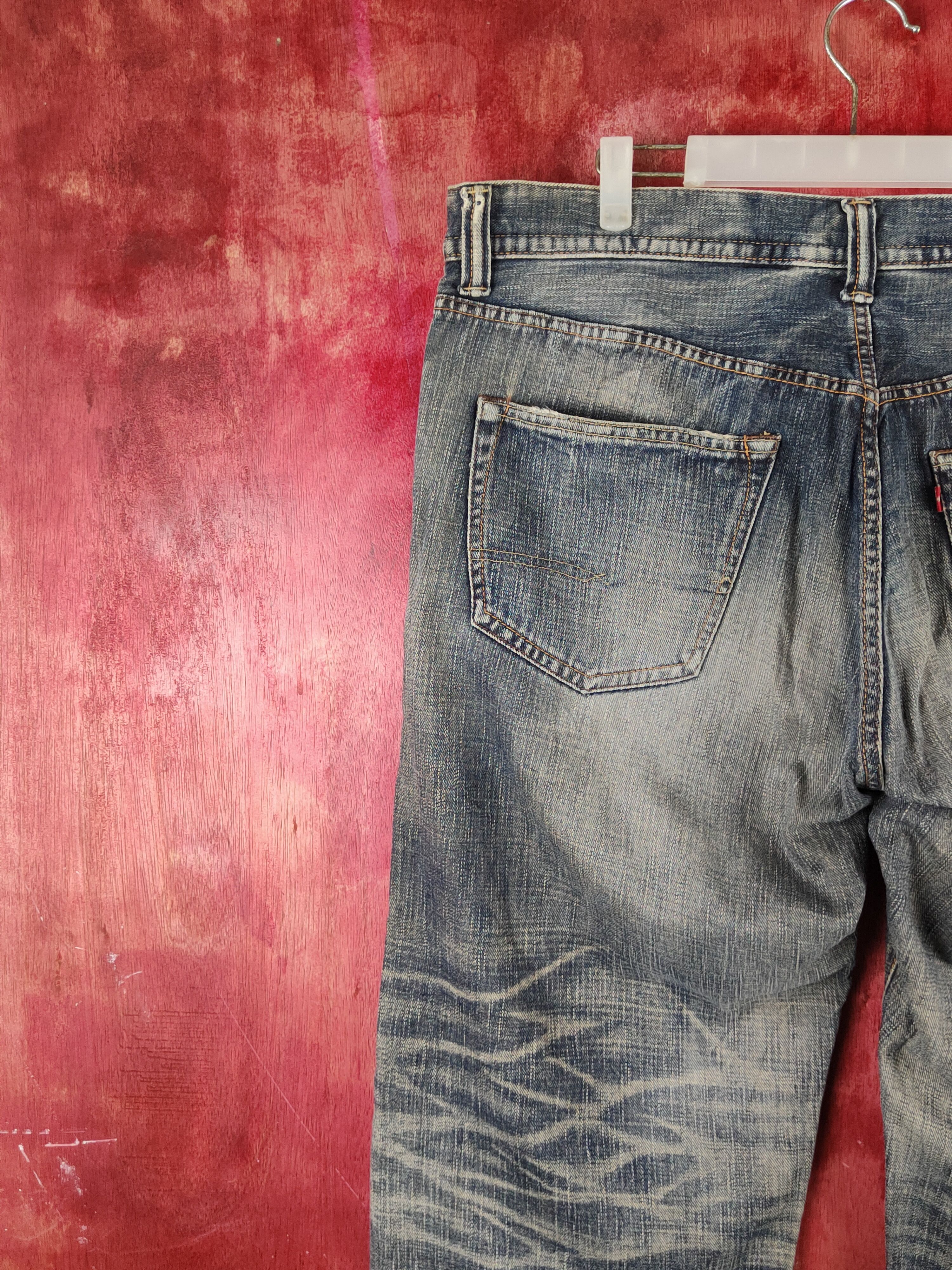 Japanese Brand GLHeart Dark Blue Faded Distressed Ripped Jeans #S2248 Size US 40 / EU 56 - 8 Thumbnail