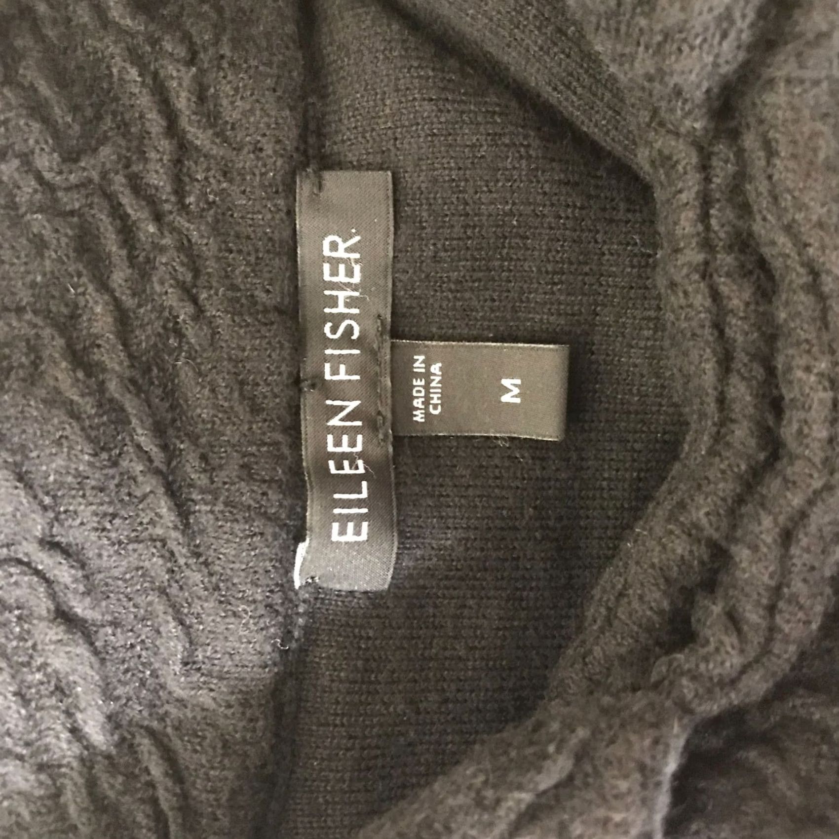 Eileen Fisher EILEEN FISHER Jacket Womens M Black Snap Closure Collared Textured Casual Size M / US 6-8 / IT 42-44 - 7 Thumbnail