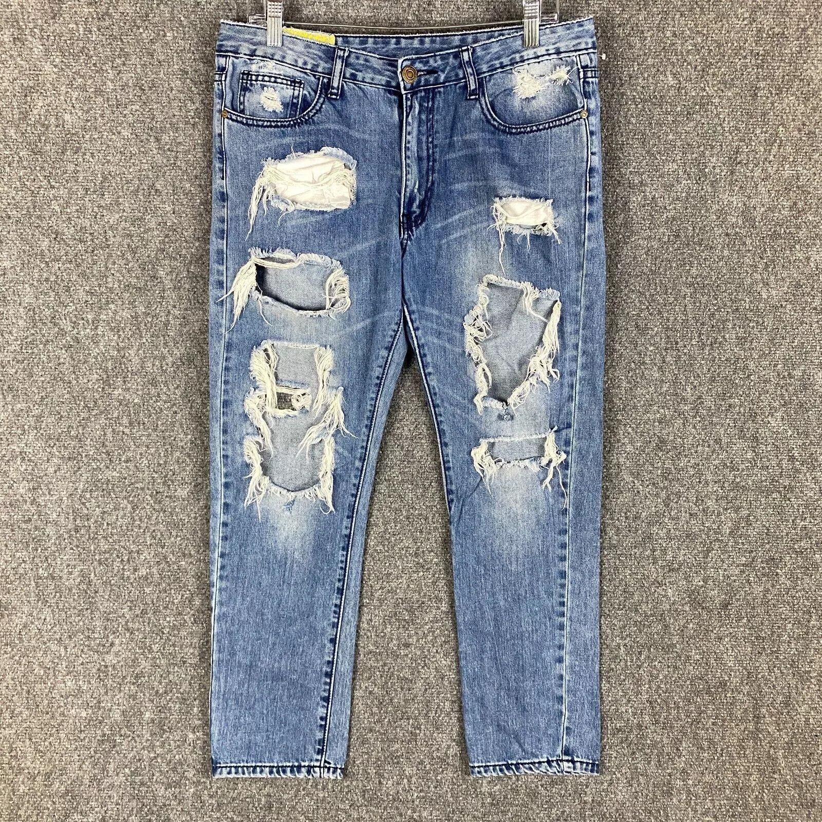Other Machine Jeans Women's 31 Denim Ripped Ankle Light Wash Size 31" - 1 Thumbnail