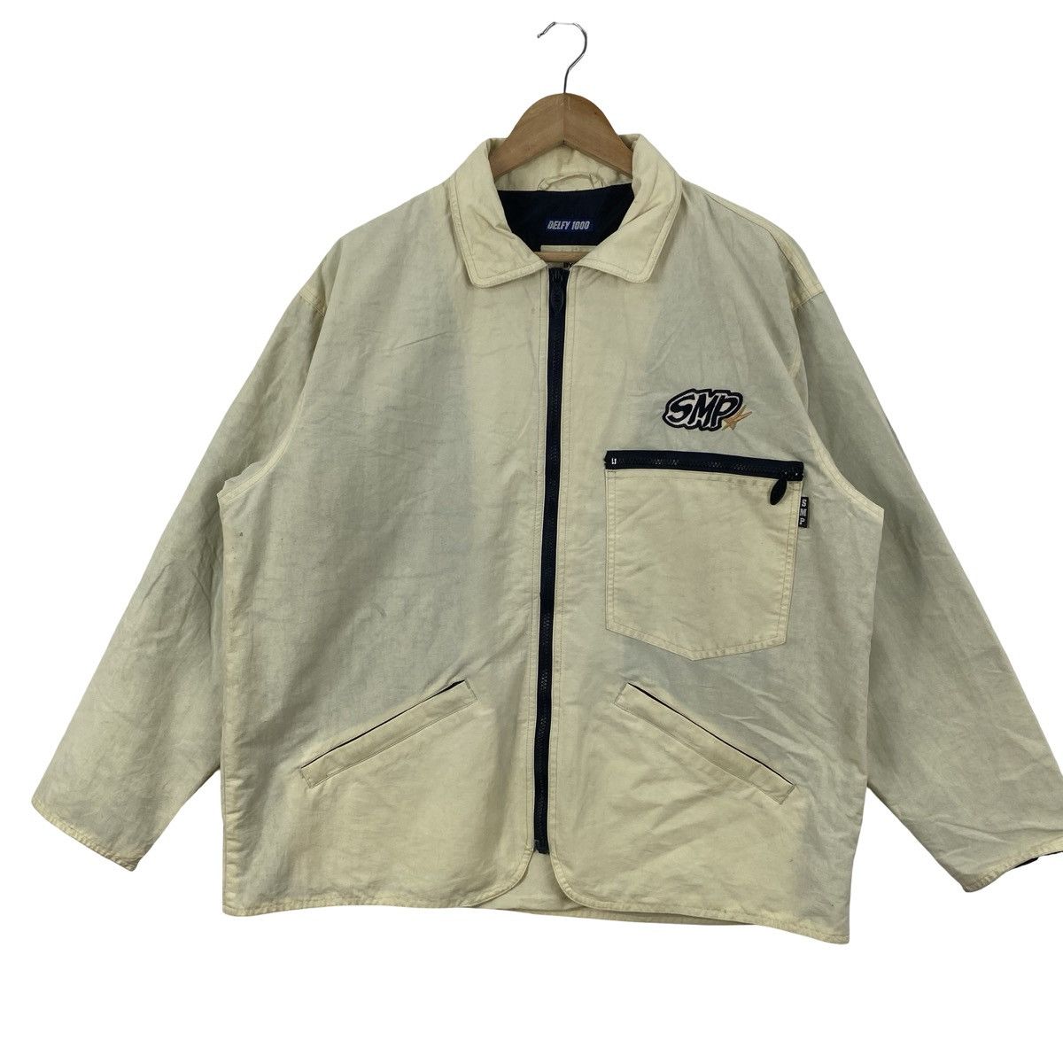 Vintage Vintage SMP DEFY 1000 Designed By Sporty Zip Up Work Jacket Size US XXL / EU 58 / 5 - 5 Thumbnail
