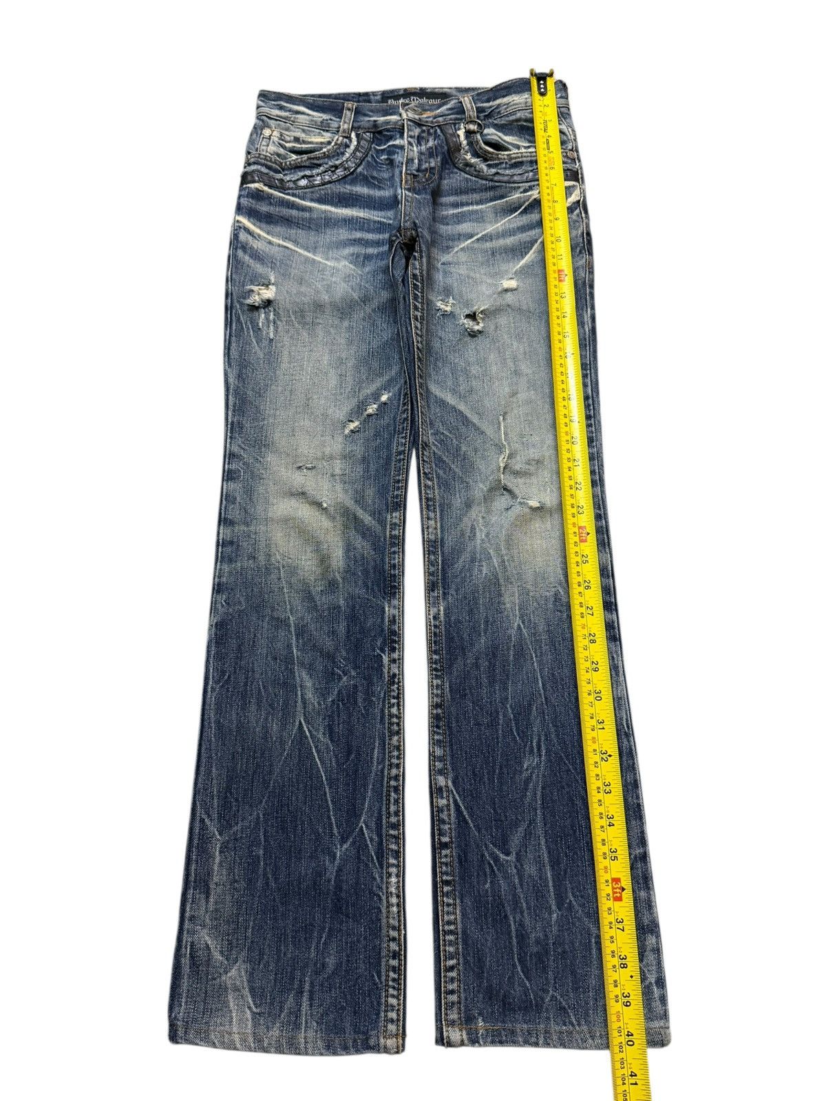If Six Was Nine Vintage 90s Japan Andre Malraur Faded Thunder Wash Bleached Size US 30 / EU 46 - 9 Thumbnail
