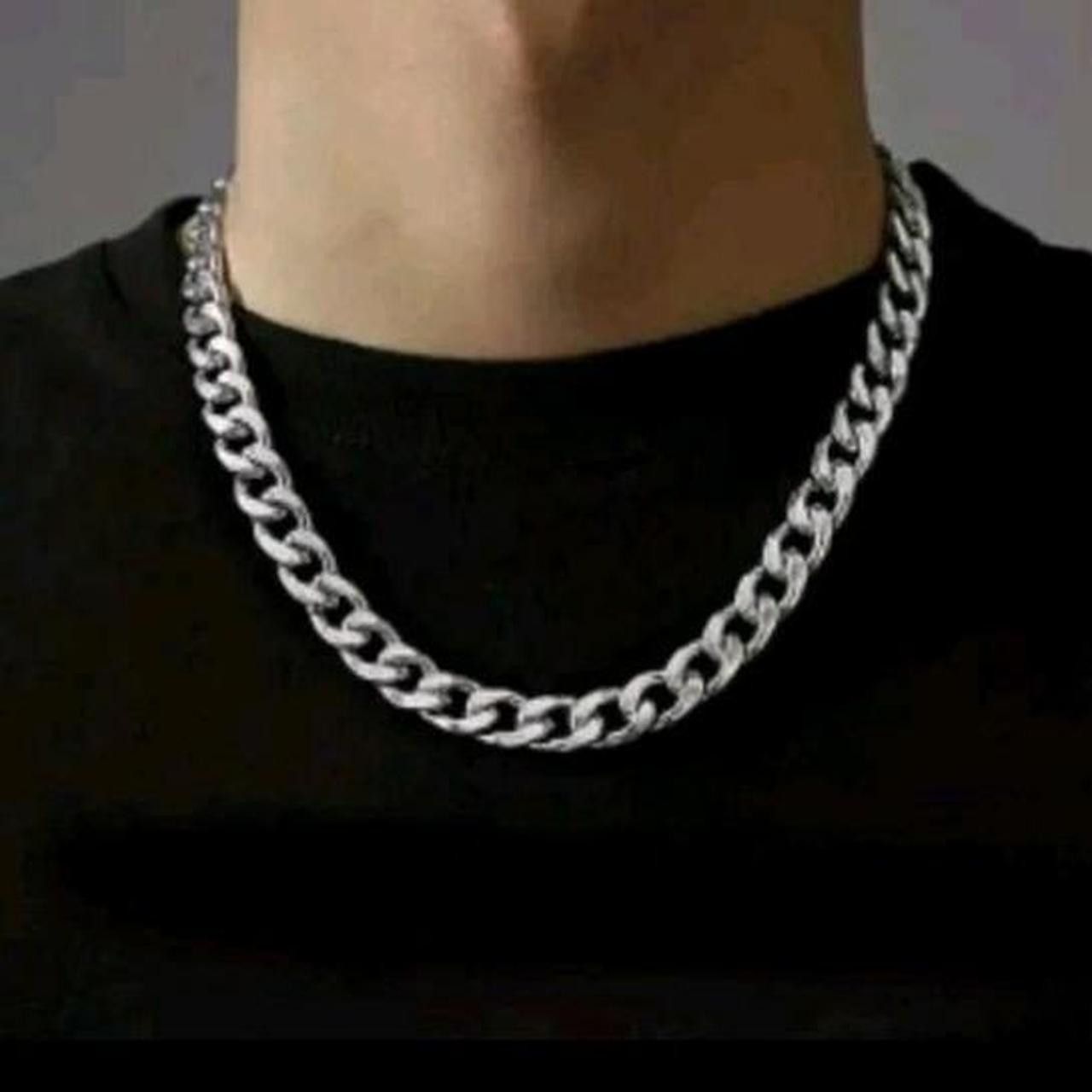 Other Silver stainless steel 316L cuban chain necklace Size ONE SIZE - 1 Thumbnail