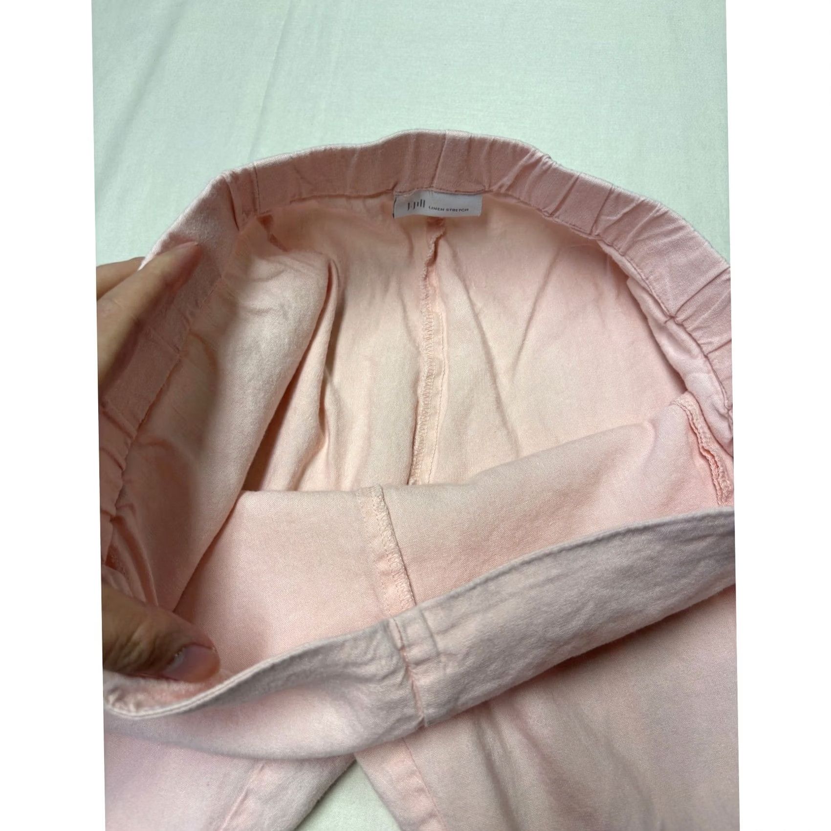 J. Jill J. Jill Linen Stretch Pink Straight Leg Elastic Waist Pants Womens Regular M Inseam 24 Spring Summer Cit Shirt? Size 32" / US 10 / IT 46 - 3 Thumbnail