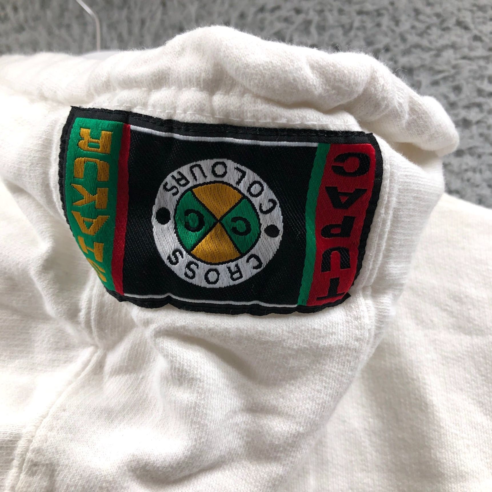 Vintage Cross Colours x Tupac Shakur Sweatshirt Hoodie Mens M 2Pac Graphic White Crew Neck Long Sleeve Pullover Logo Size US M / EU 48-50 / 2 - 6 Thumbnail