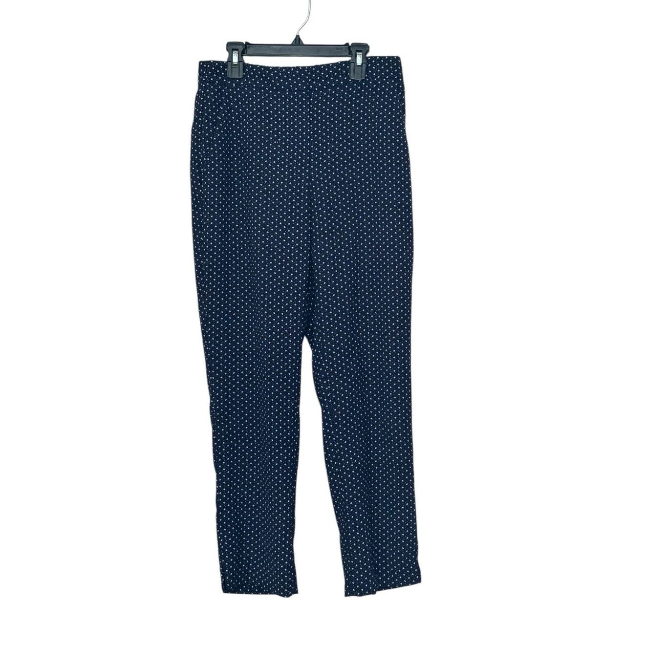J.Crew J. Crew blue white elastic waist dress pants size 6 Size 28" / US 6 / IT 42 - 1 Thumbnail