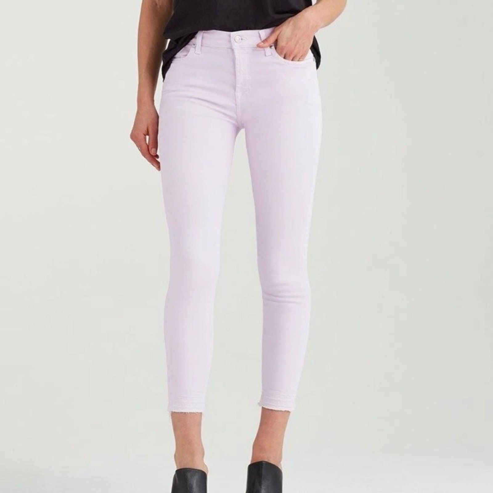 7 For All Mankind 7 For All Mankind NWT The Ankle Skinny Raw Hem Womens 28 Size 28" / US 6 / IT 42 - 2 Thumbnail