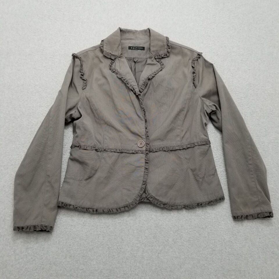 Other Destiny Jacket Womens Medium Large Gray Brown Button Outdoor Size M / US 6-8 / IT 42-44 - 1 Thumbnail