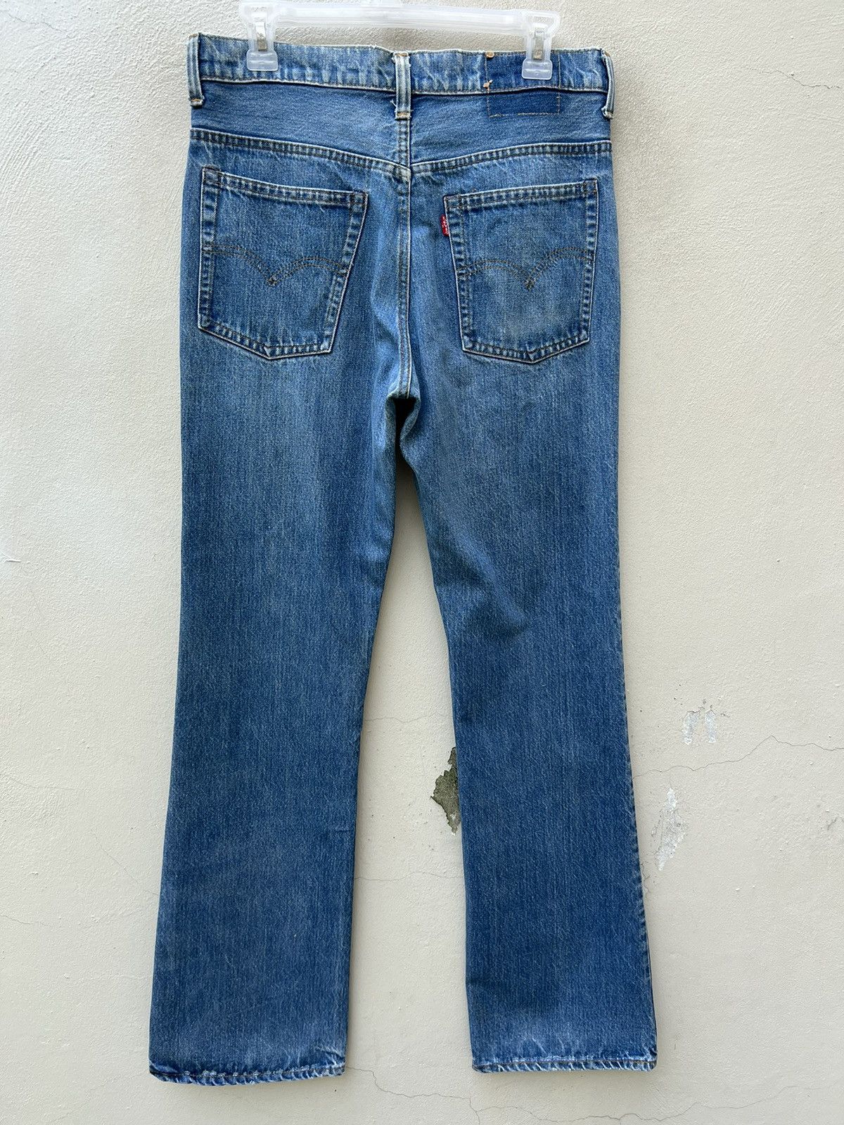Levi's VTG 70s Levi’s 517 42 Talon Faded Blue Denim Bootcut Jeans Size US 31 - 15 Thumbnail