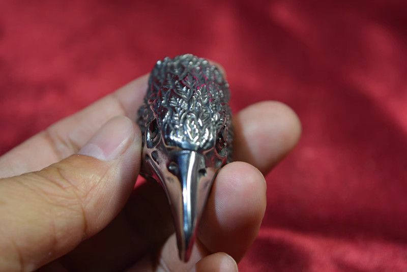 Jewelry Punk Jewelry Rings Open Size Chrome Ring (Size 7-13) Size ONE SIZE - 3 Thumbnail