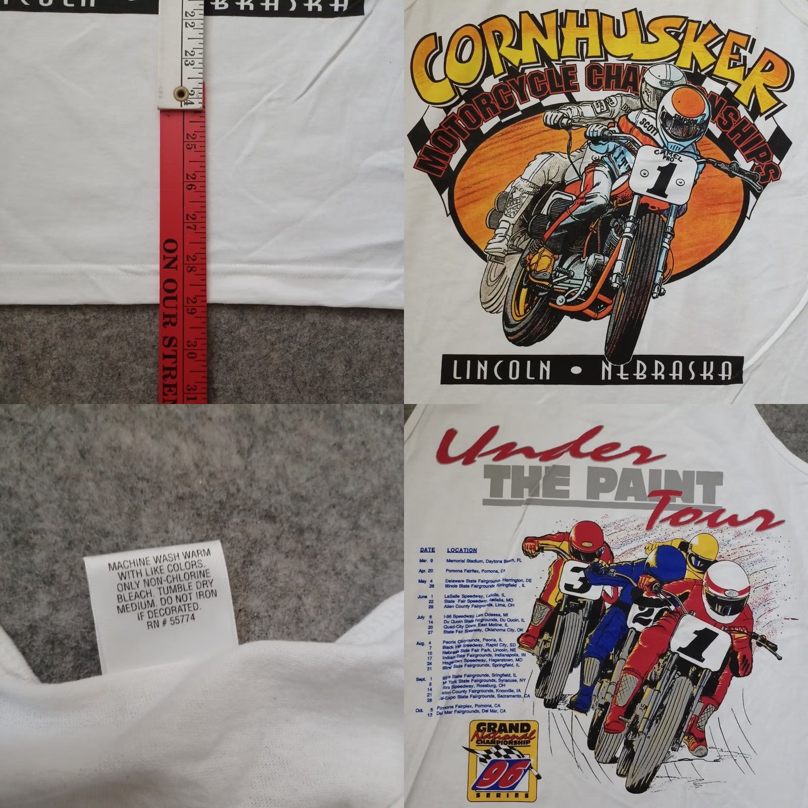 Vintage VINTAGE Motorcycle Shirt L White Lincoln Nebraska Mens T-Shirt Size US L / EU 52-54 / 3 - 8 Thumbnail
