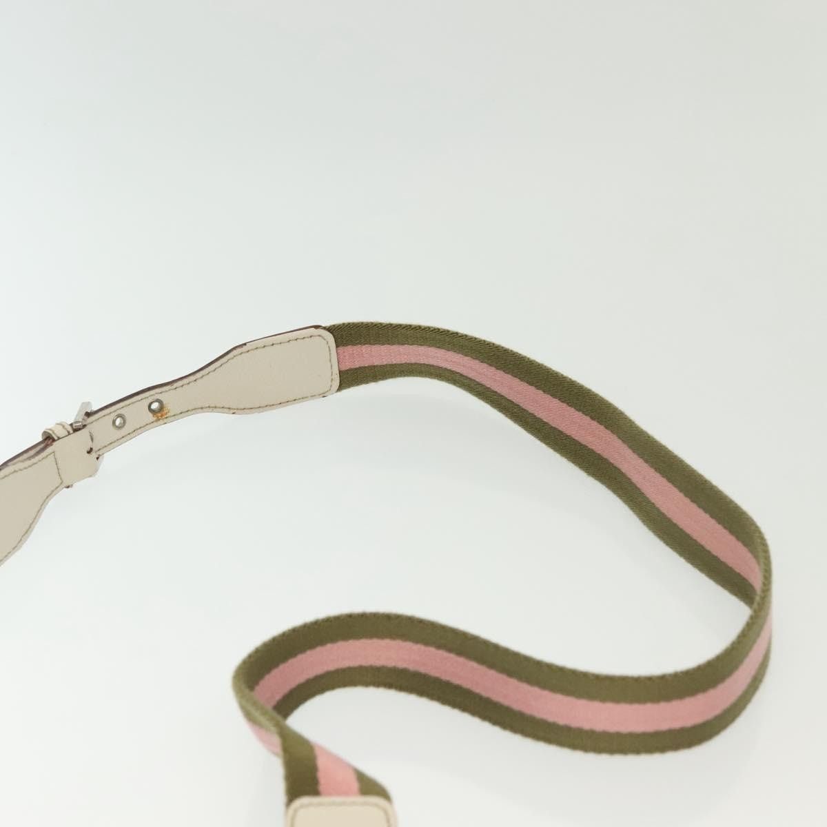 Gucci GUCCI GG Canvas Sherry Line Shoulder Bag Pink Silver Khaki Size ONE SIZE - 8 Thumbnail