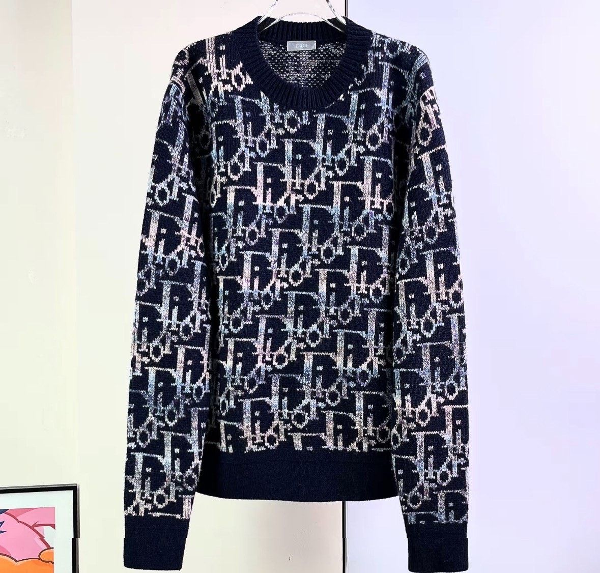 Dior Dior Dark Blue Logo Sweater Size US M / EU 48-50 / 2 - 1 Thumbnail