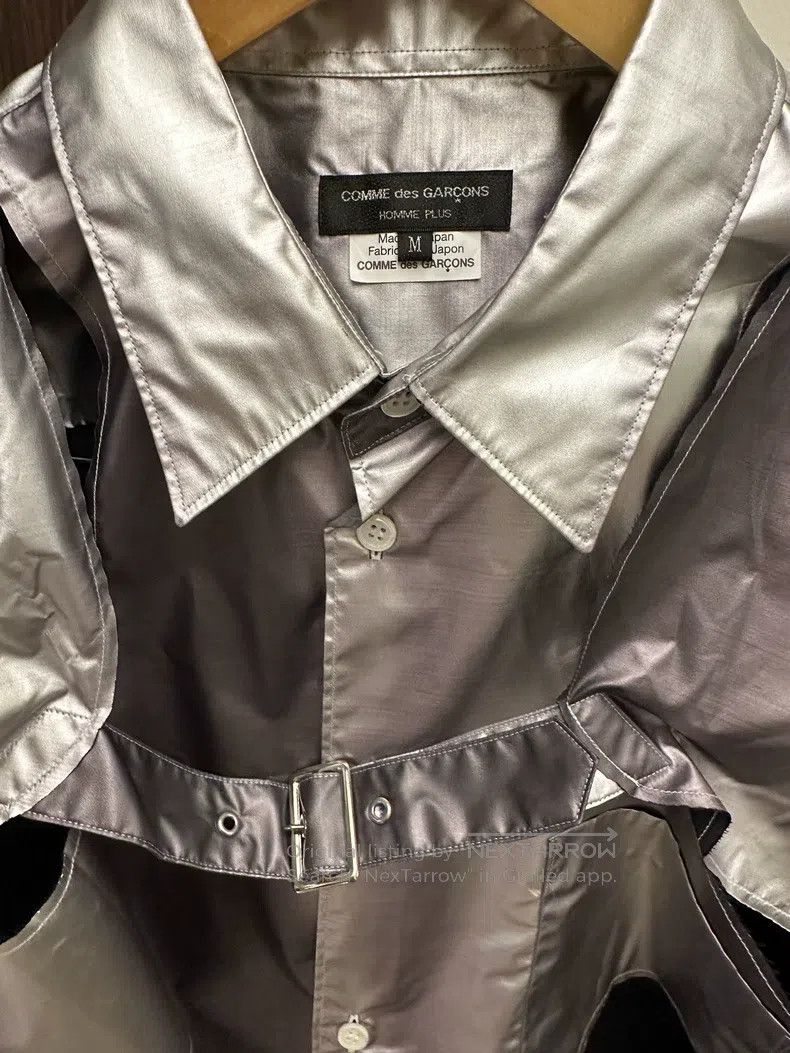 Comme des Garcons Comme Des Garcons Silver metal deconstructed torn shirt bl Size US M / EU 48-50 / 2 - 2 Thumbnail