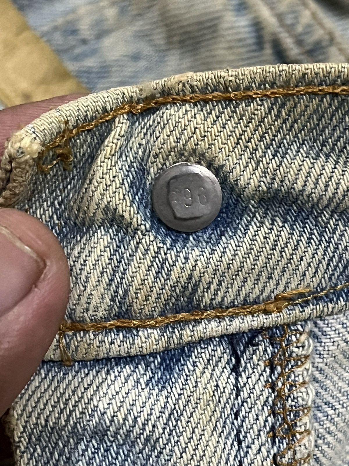 POST ARCHIVE FACTION (PAF) Vintage Levi’s Kalimera Bondage Punk Denim Size US 33 - 10 Thumbnail