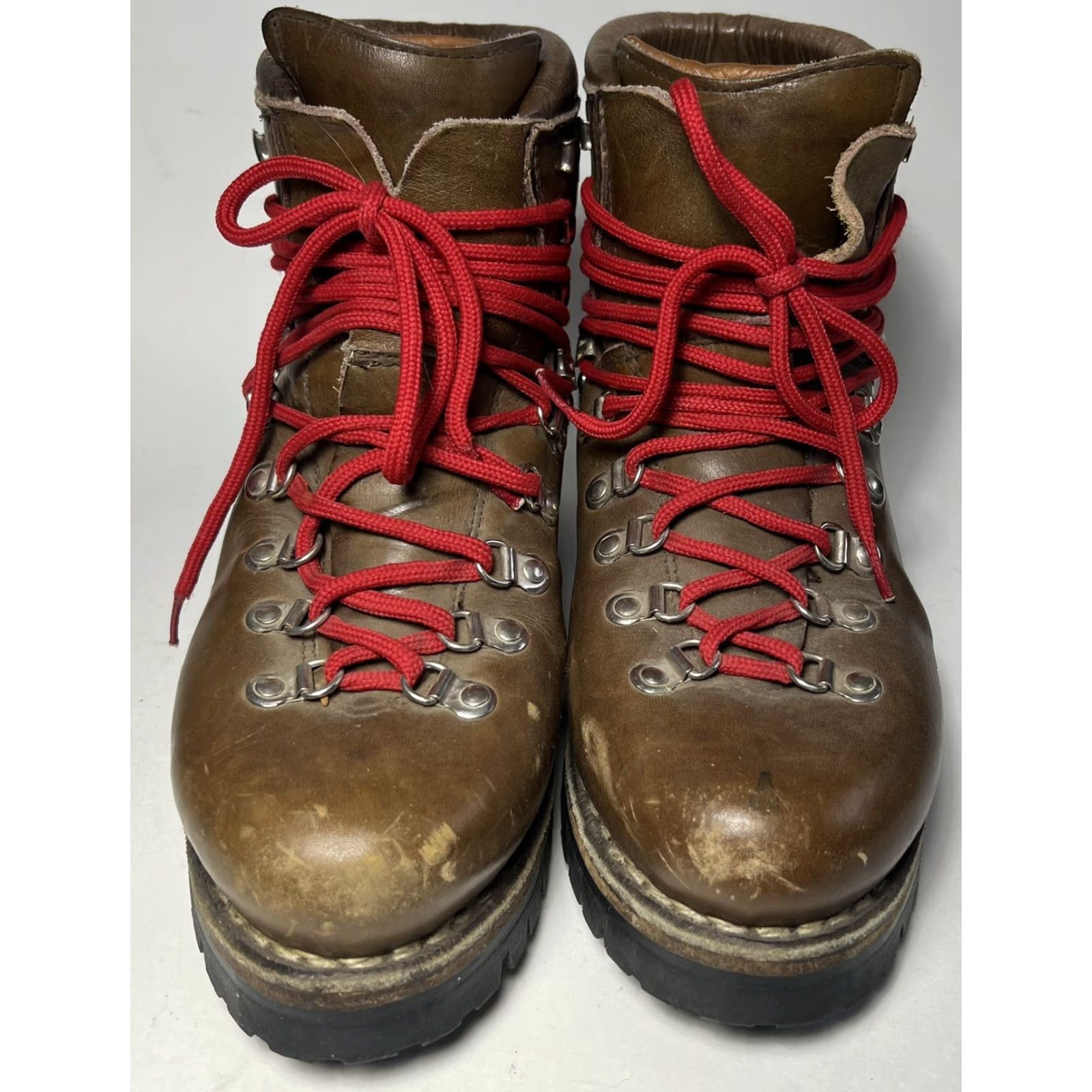 Vintage VINTAGE Galipier Leather Mountaineer Hiking Boots Italy MENS 8.5 Brown Lace Up Boots Men Size US 9 / EU 42 - 2 Thumbnail