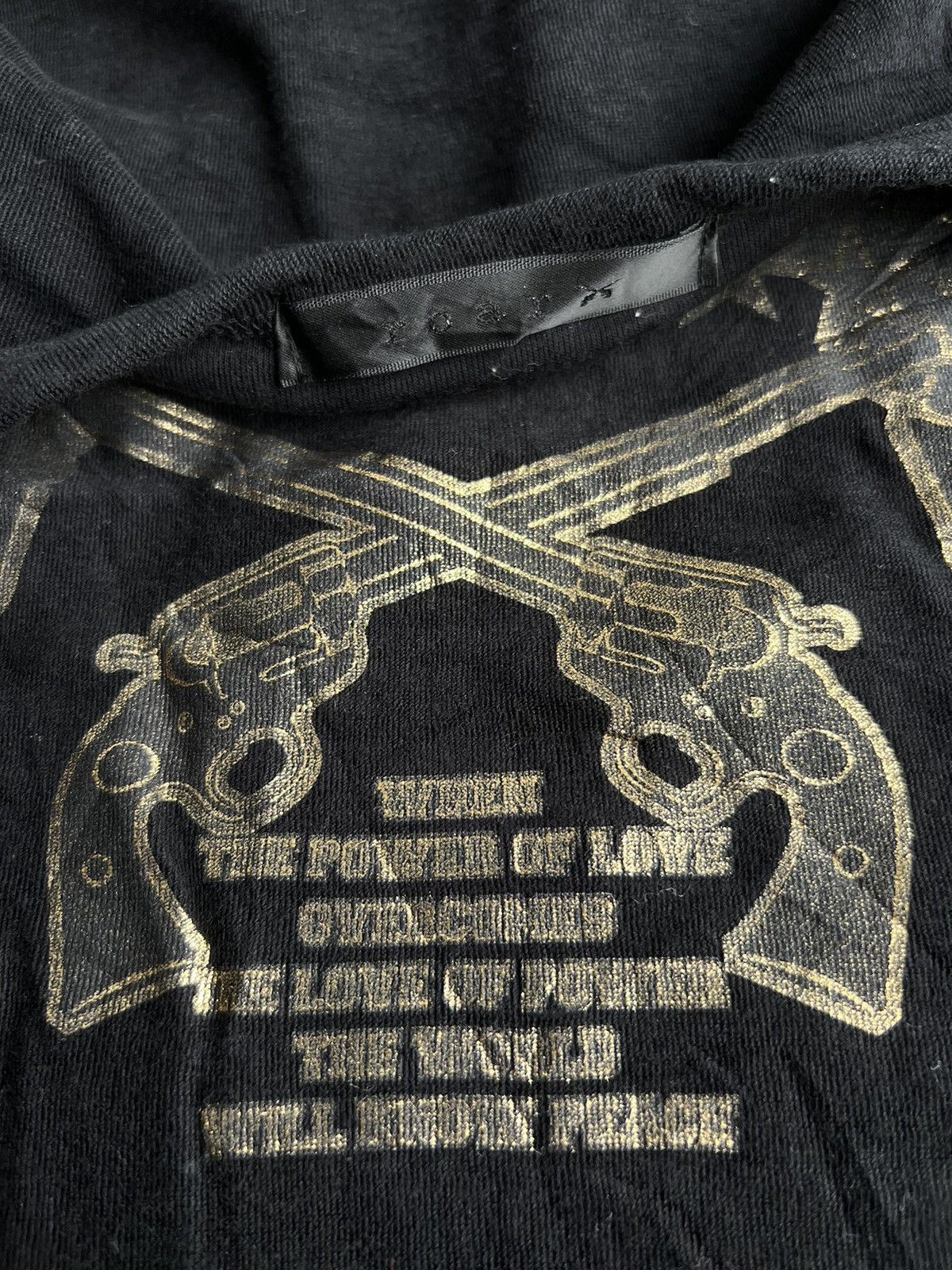 Roar Roar Guns 🇯🇵 "Love & Peace" Black Goth Mastermind Shirt Size US M / EU 48-50 / 2 - 5 Thumbnail
