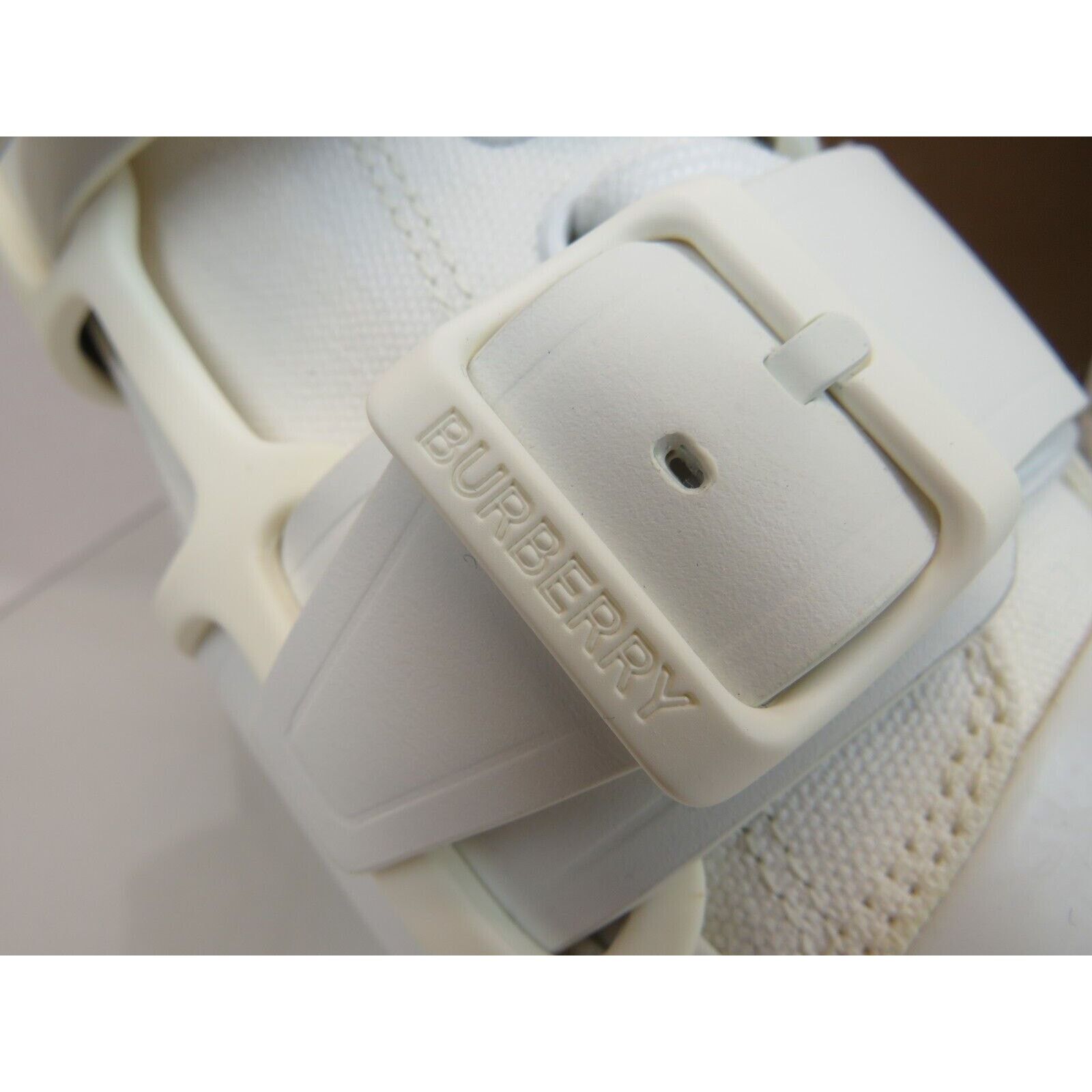 Burberry BURBERRY VERS WHITE CANVAS RUBBER STRAPS LOGO SNEAKERS 44 11 Size US 11 / EU 44 - 5 Thumbnail