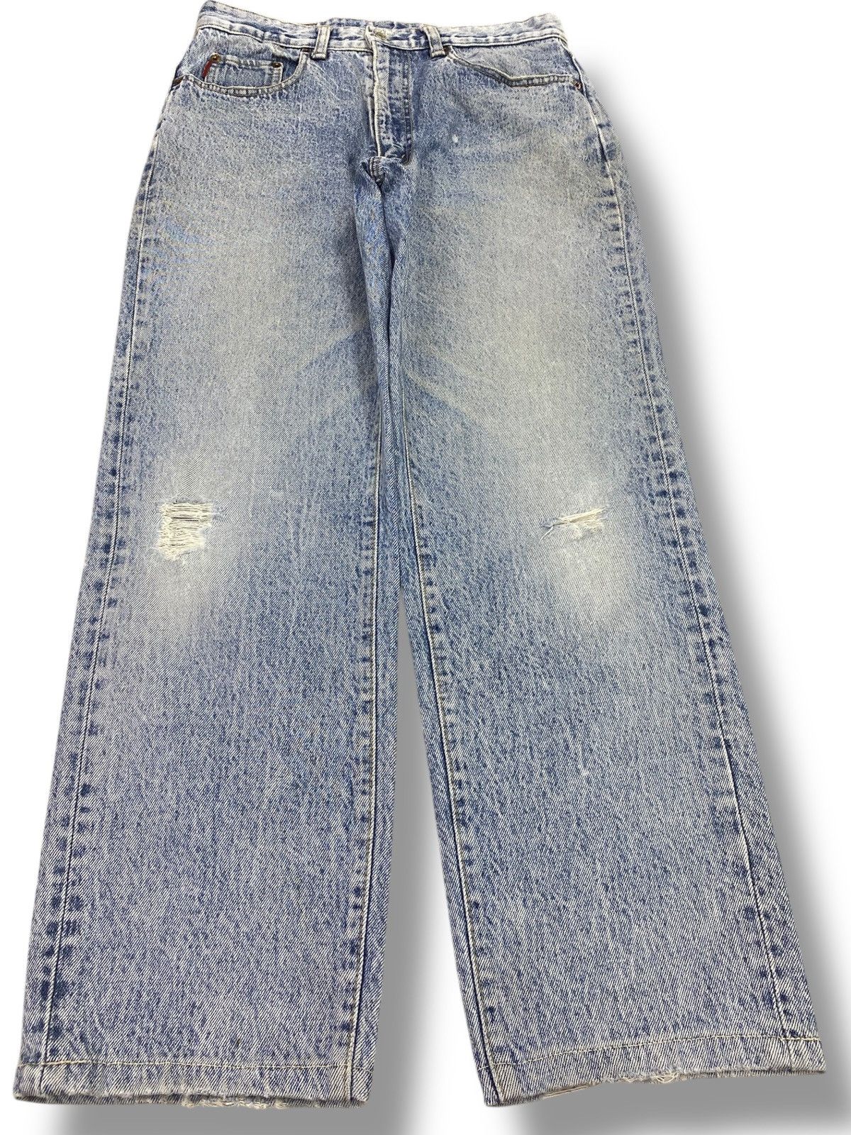 Big John Big John Acid Blue Wash Style Baggy Jeans Size US 30 / EU 46 - 1 Thumbnail