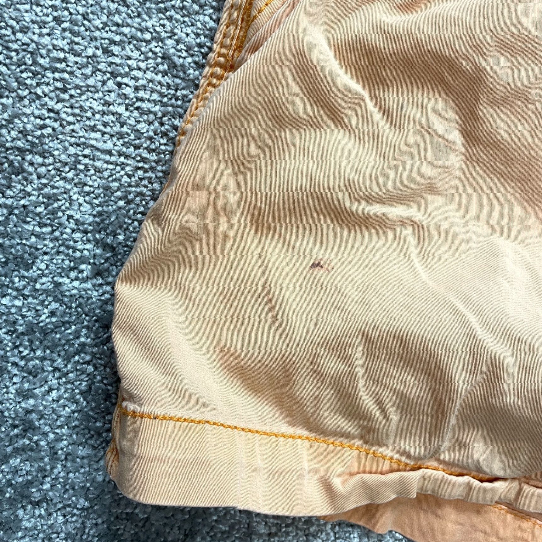 Vintage Maurices Bermuda Shorts Womens 24 Light Orange Chino Cotton Casual Pockets 5" Satin? Size 32" / US 10 / IT 46 - 2 Thumbnail