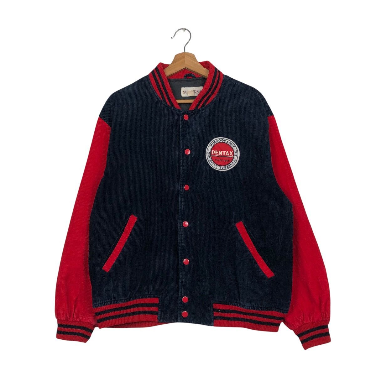 Japanese Brand 📌Vintage Bomber Jacket Pentax Big Logo Hysteric Glamour Size US L / EU 52-54 / 3 - 2 Thumbnail