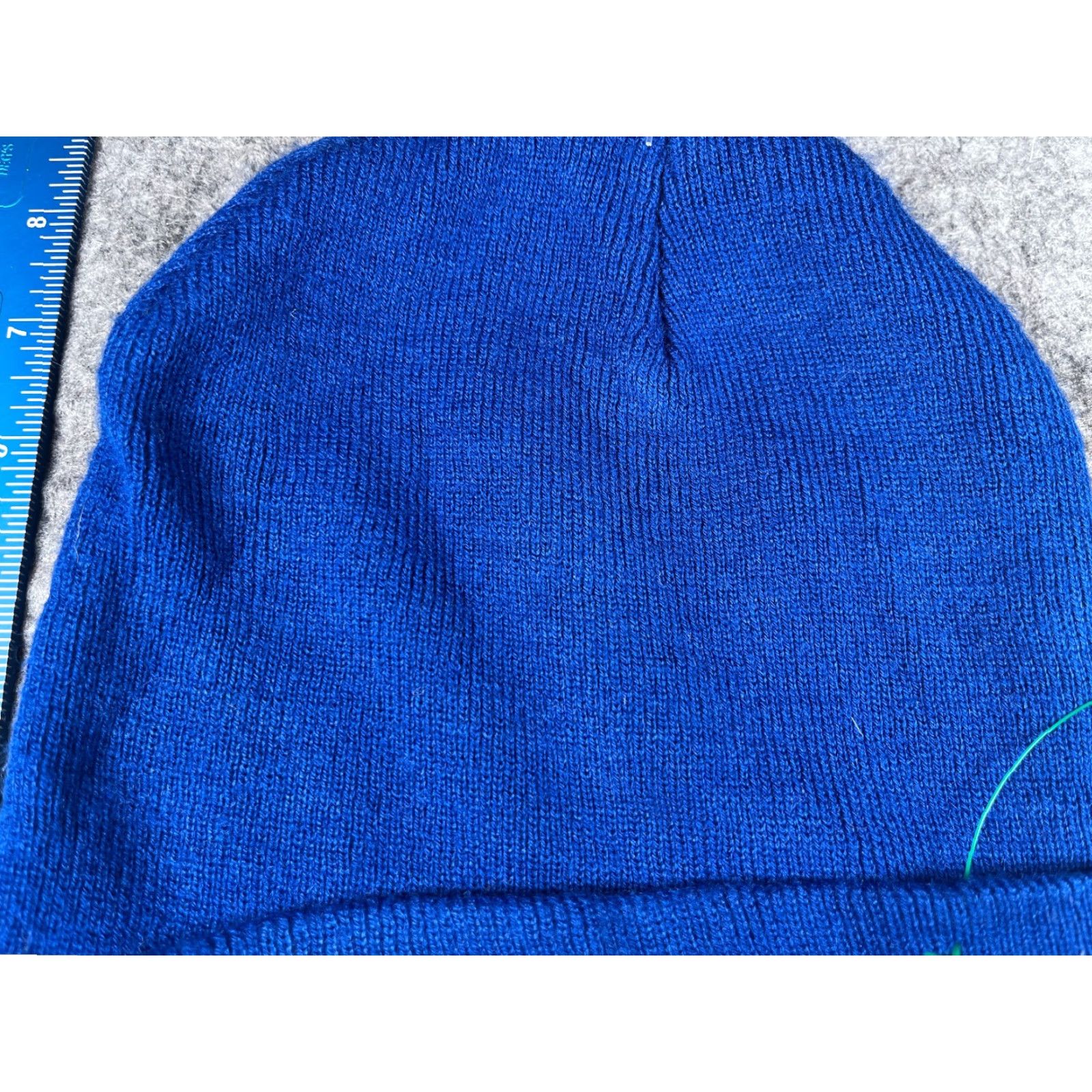 Vintage Cameo Beanie Hat Unisex Adults One Size Blue Acrylic Knit Size ONE SIZE - 3 Thumbnail