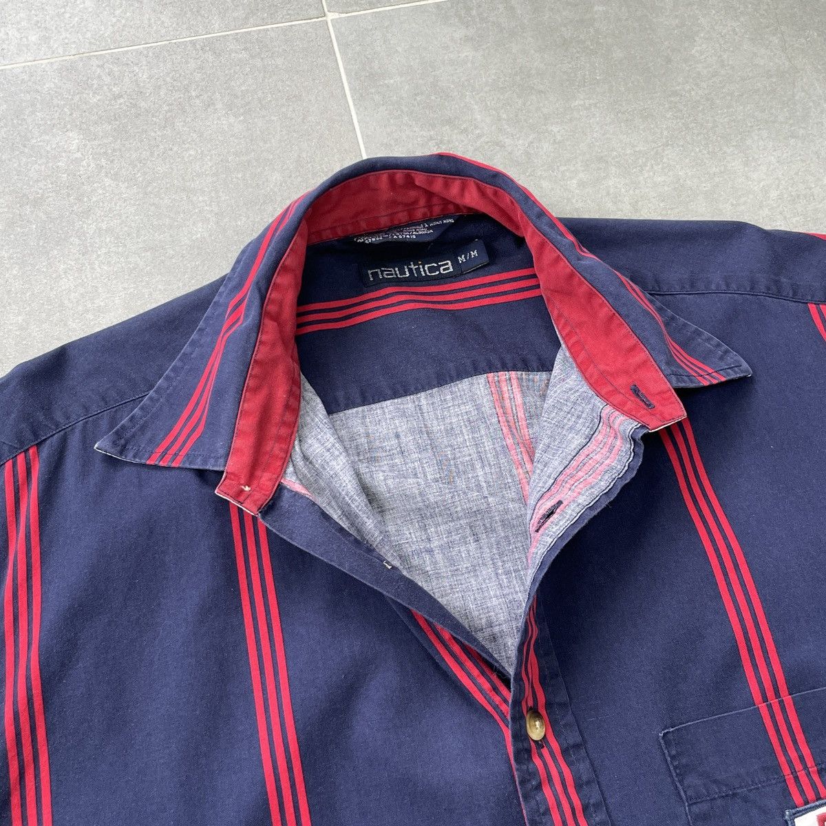 Nautica × Vintage Vintage Nautica Blue Water Challenge Button Shirt Size M Size US M / EU 48-50 / 2 - 8 Thumbnail