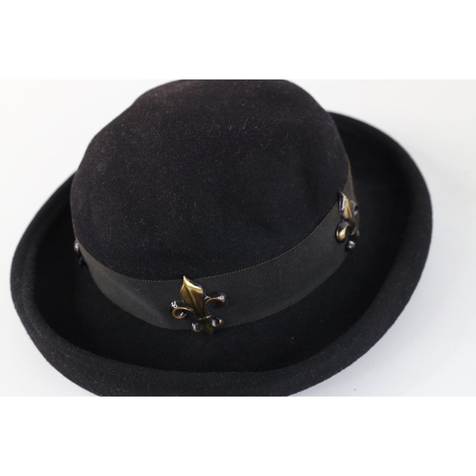 Vintage Vintage 90s Express Felt Wool Fleur de Lis Boho Chic Hat Cap Size ONE SIZE - 4 Thumbnail