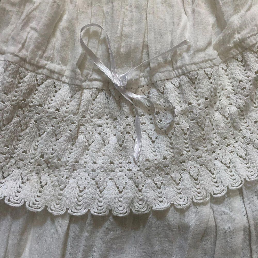 Designer Used White Hand Made Blouse M Size M / US 6-8 / IT 42-44 - 5 Thumbnail