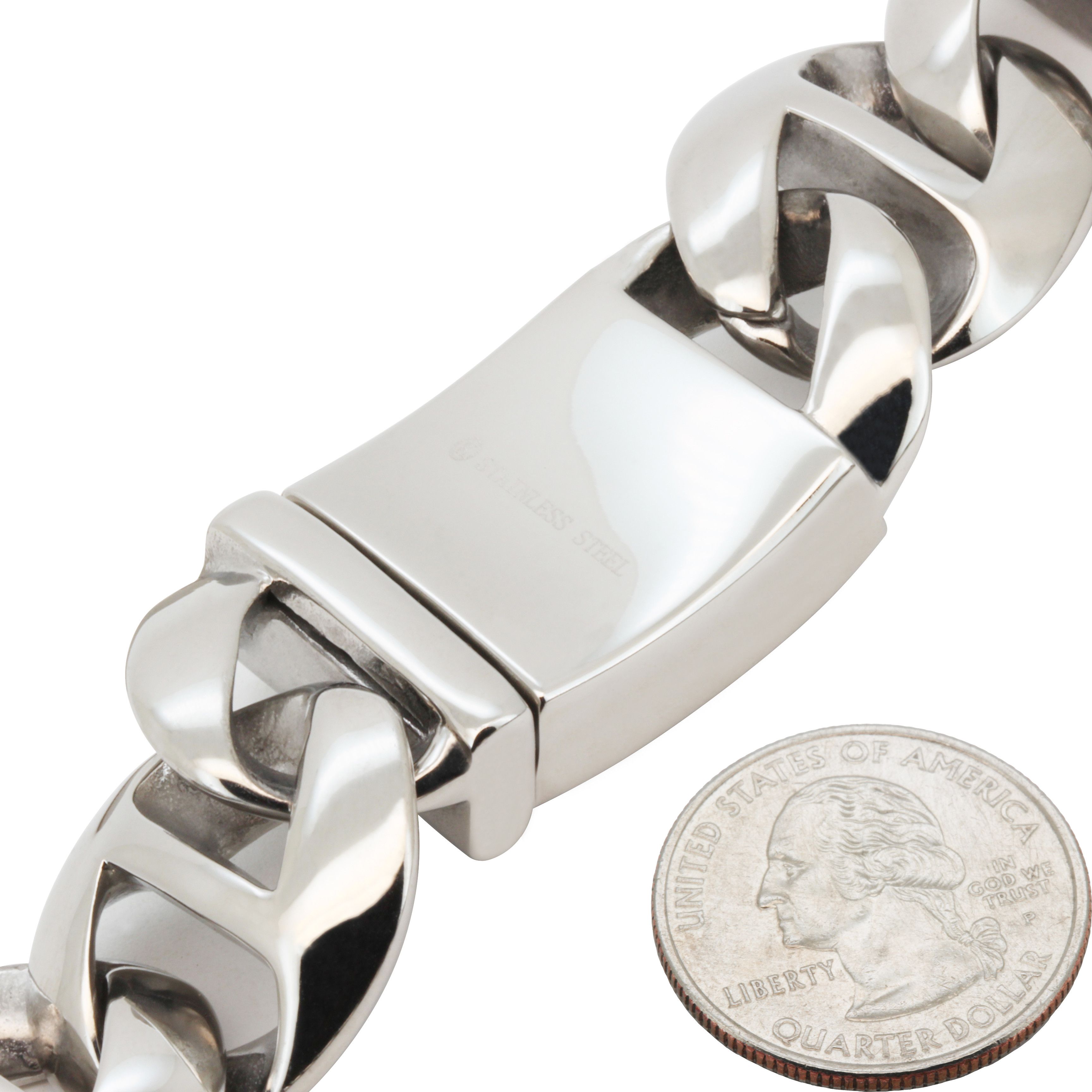 Other 316L Stainless Steel 22mm Mariner Bracelet 8.5” Size ONE SIZE - 3 Thumbnail