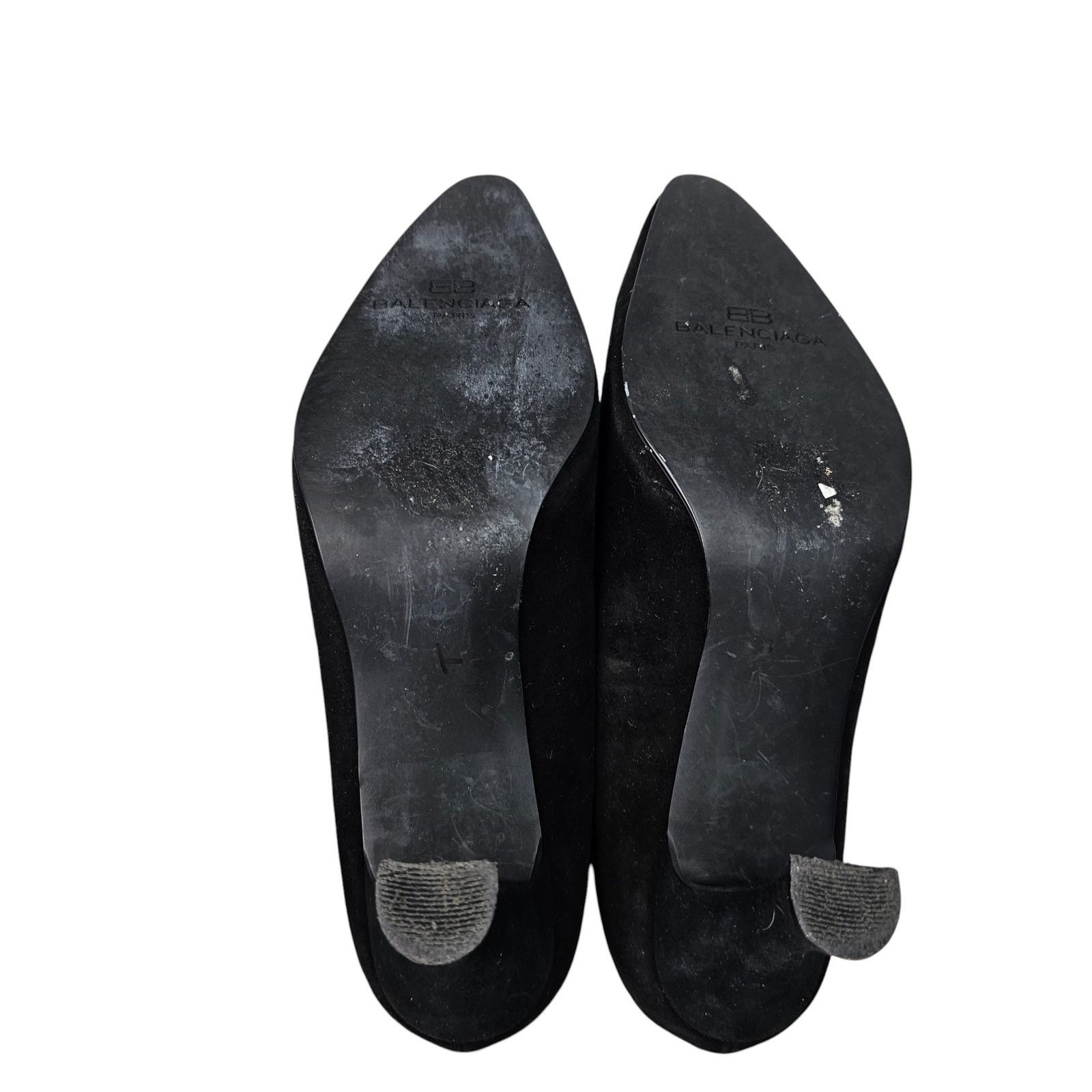 Balenciaga Balenciaga Womens Black Suede Heels Closed Toe Pumps Size 5 Size US 5 / IT 35 - 8 Thumbnail
