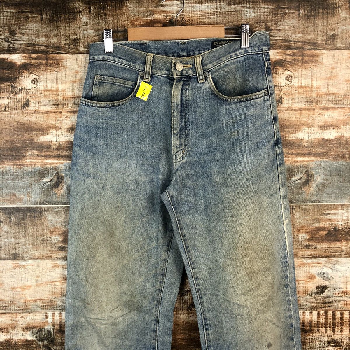 Japanese Brand DL BobSon Vintage faded ripped Blue Denim Pants #C207 Size US 30 / EU 46 - 4 Thumbnail