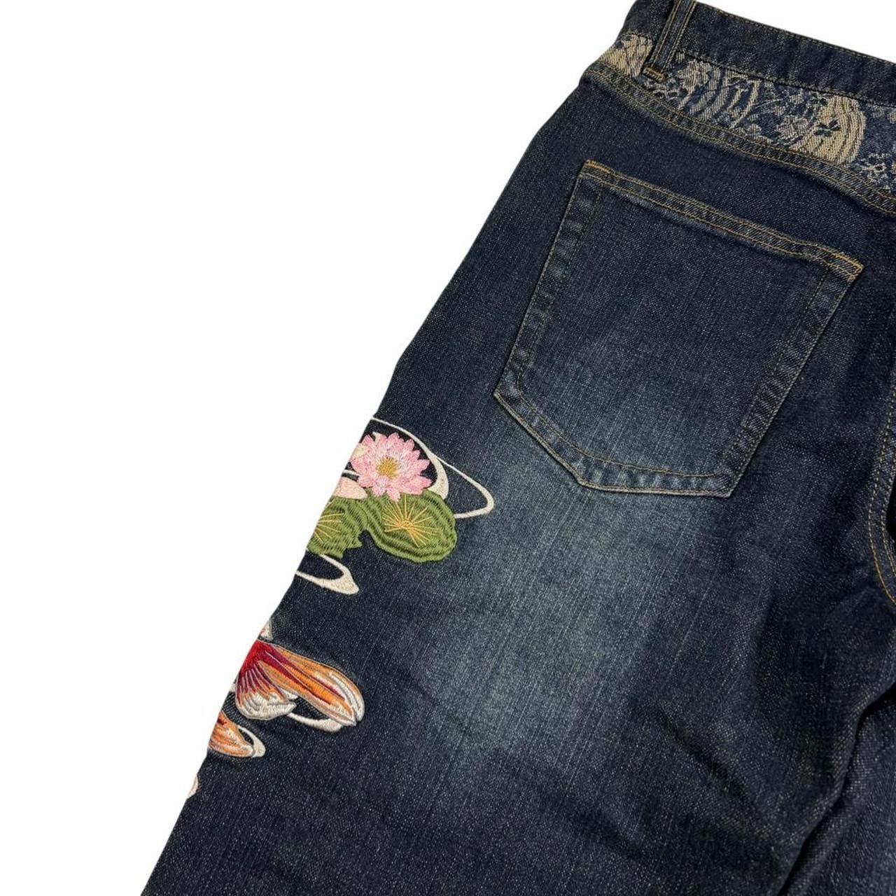 Karakuri Tamashii Karakuri Tamashii Embroidered Dragon Japanese Jeans Waist 34 Size US 34 / EU 50 - 4 Thumbnail