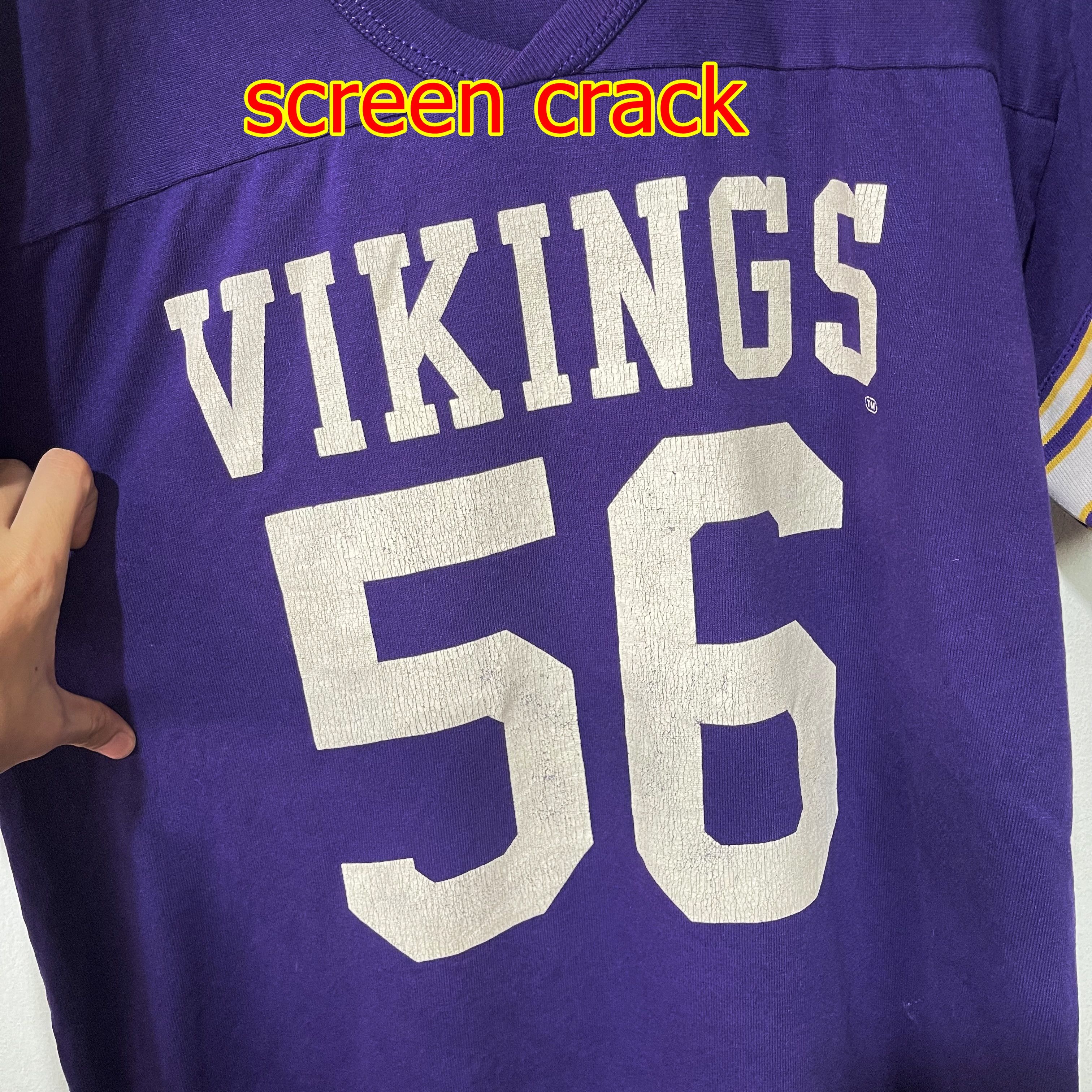 NFL Vintage 90s Minnesota Vikings 56 NFL Rawlings Jersey Size US L / EU 52-54 / 3 - 3 Thumbnail