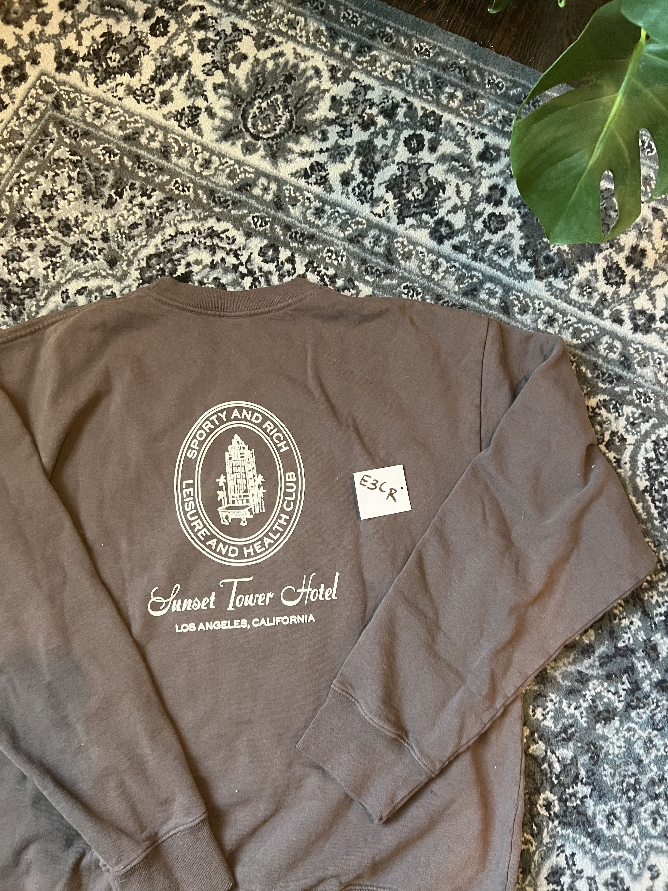 Sporty & Rich Sporty & Rich Chocolate Crewneck Large Retail $165 Size US L / EU 52-54 / 3 - 6 Thumbnail