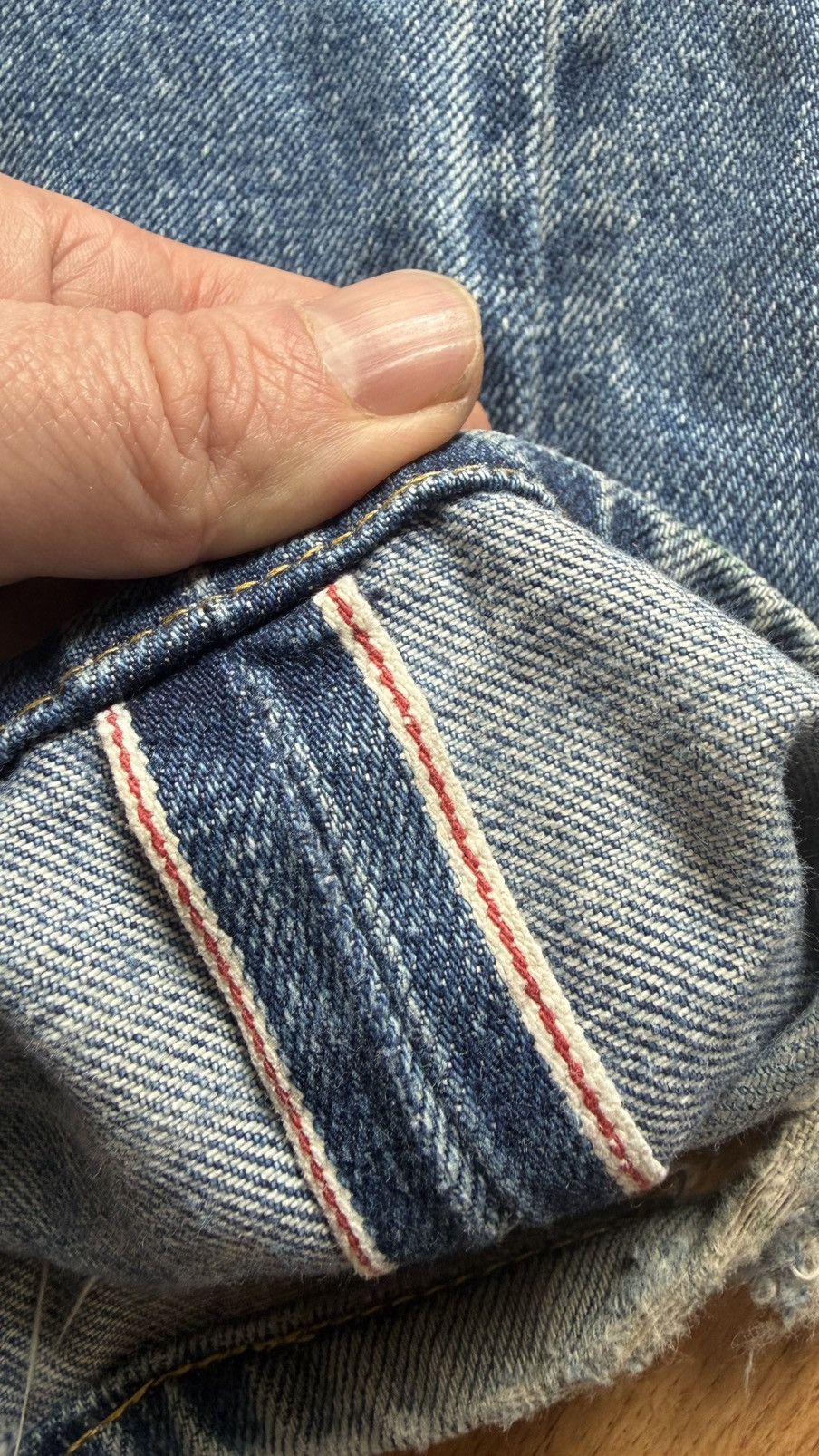 Levi's Made & Crafted LEVI’S Made & Crafted Slim Distressed Denim Jeans 33 Boho Size US 33 - 7 Thumbnail