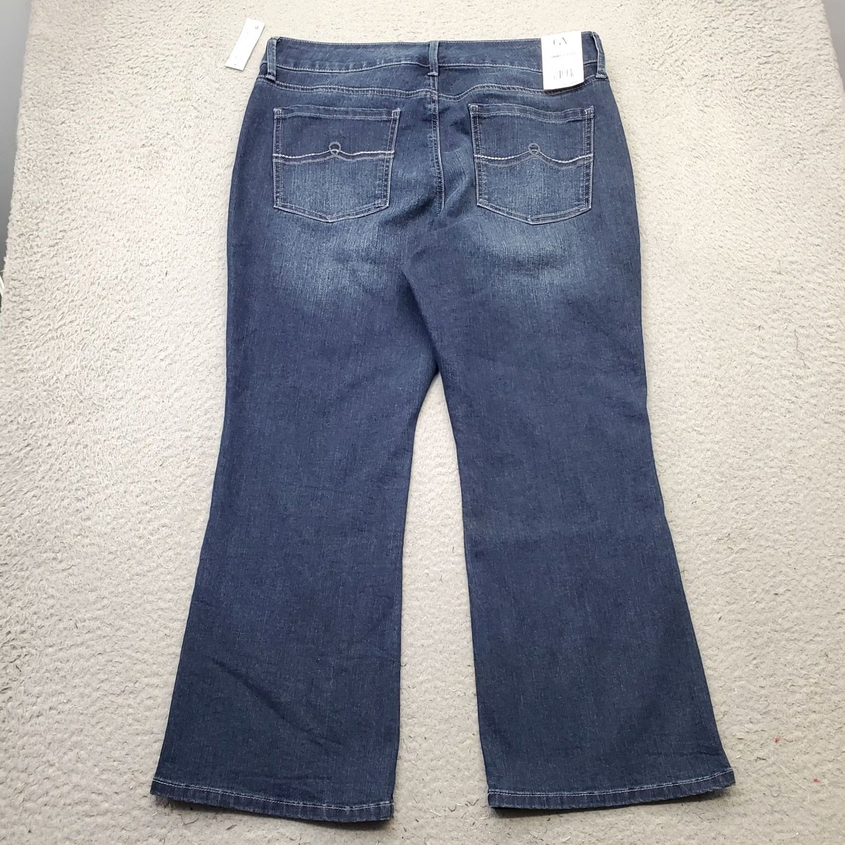 Gloria Vanderbilt Gloria Vanderbilt Womens 16P Jeans Bootcut Denim High Rise Blue 5-Pocket Regular Fit XS? Size 38" / US 16 / IT 52 - 2 Thumbnail