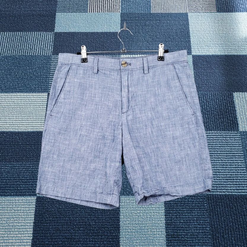 Banana Republic Banana Republic Blue Chino Shorts Mens 30 Mid Rise Lightweight Chambray Casual Travel Size US 30 / EU 46 - 1 Thumbnail
