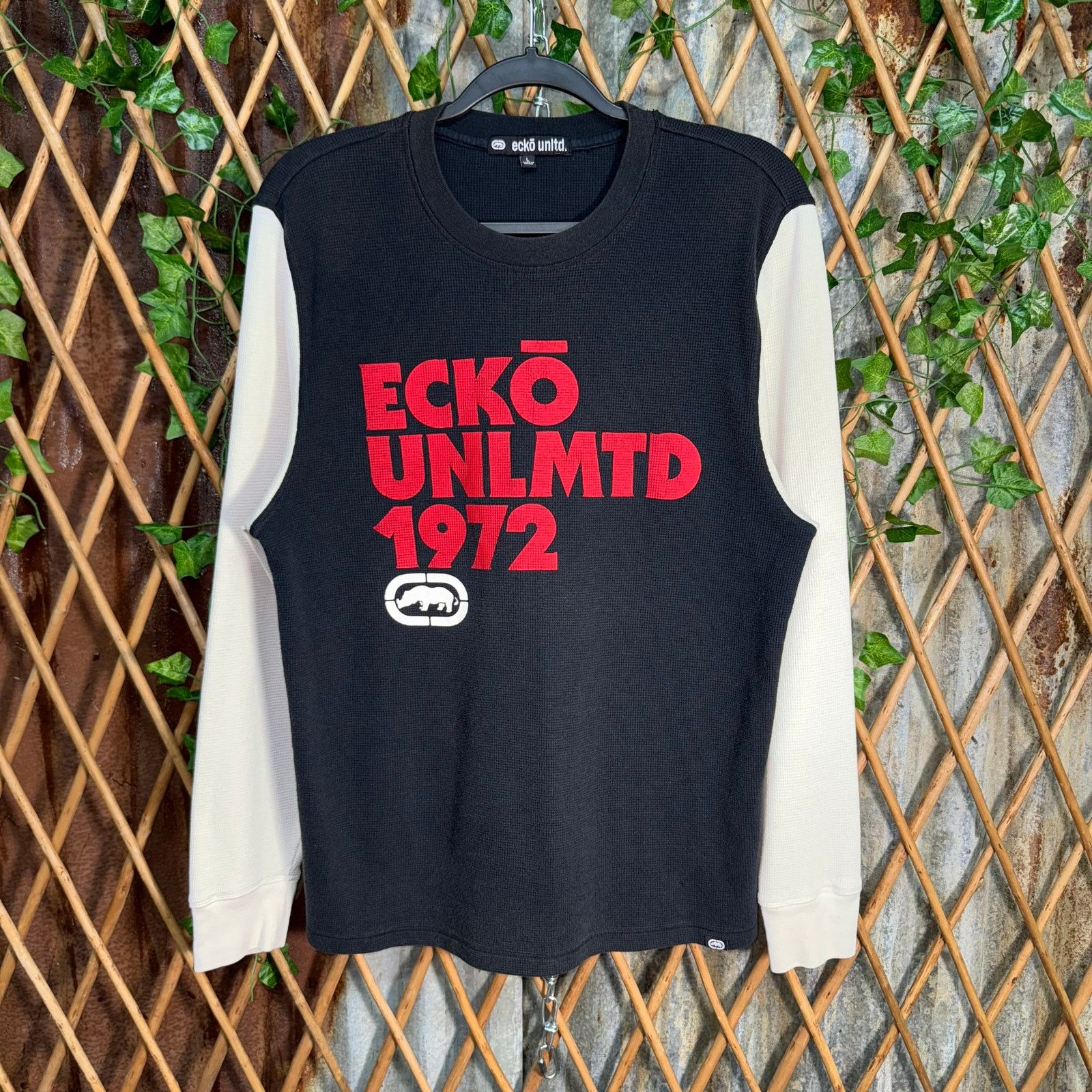 Ecko Unltd. Vintage Y2K Ecko UNLTD 00s ribbed thermal long sleeve Tshirt Size US L / EU 52-54 / 3 - 1 Thumbnail