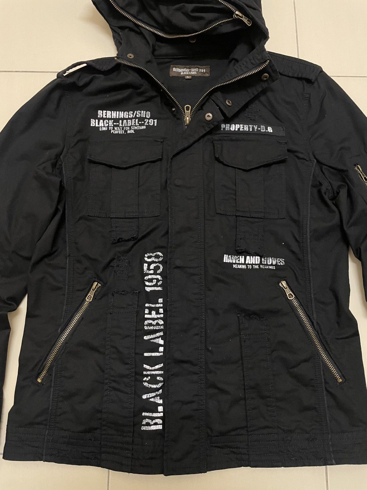 Japanese Brand Bernings Sho 291 Black Label Military Field Jacket Size US M / EU 48-50 / 2 - 4 Thumbnail